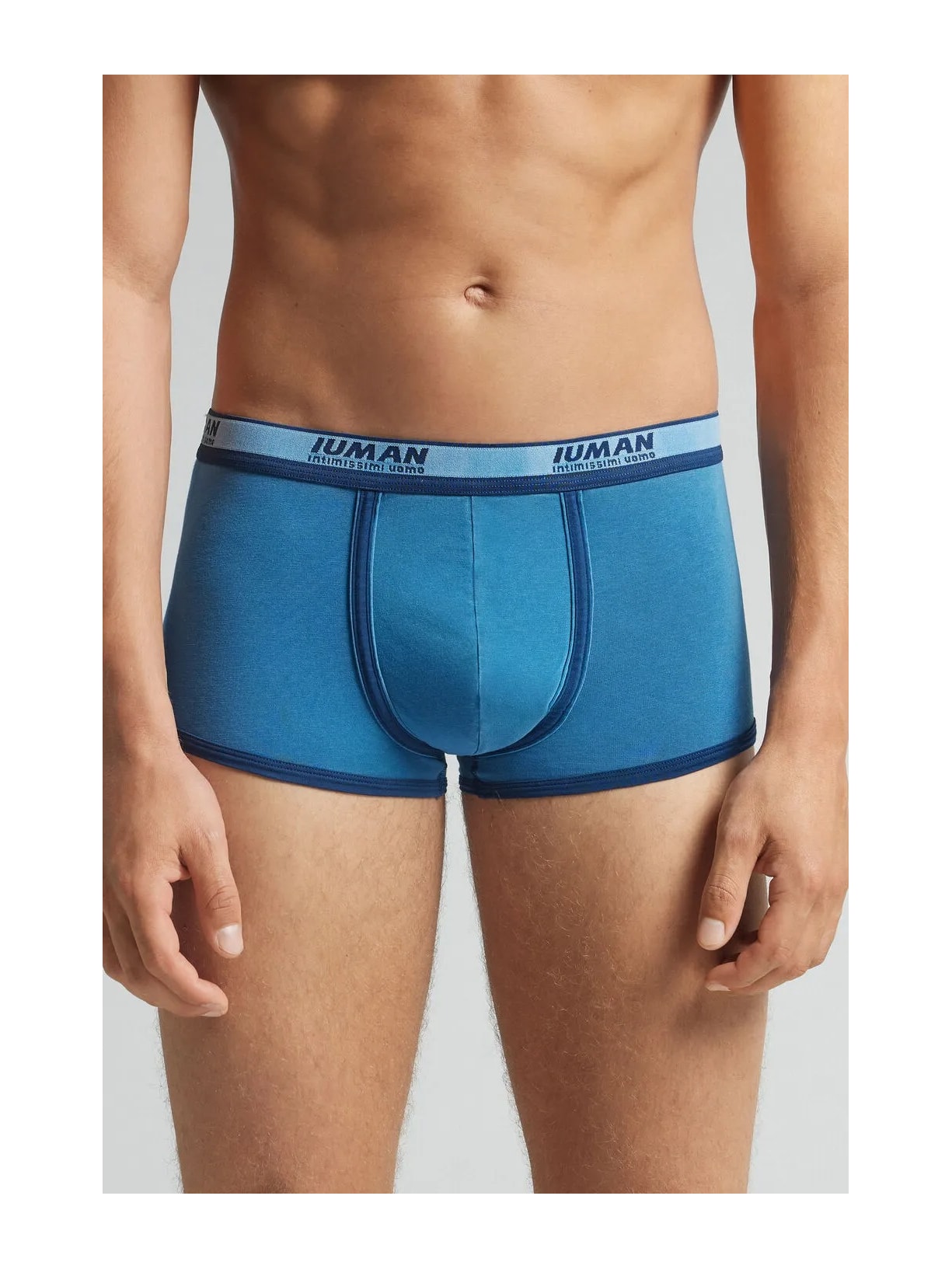 Cueca Boxer Washed Collection Em Algodão Supima Azul Intimissimi