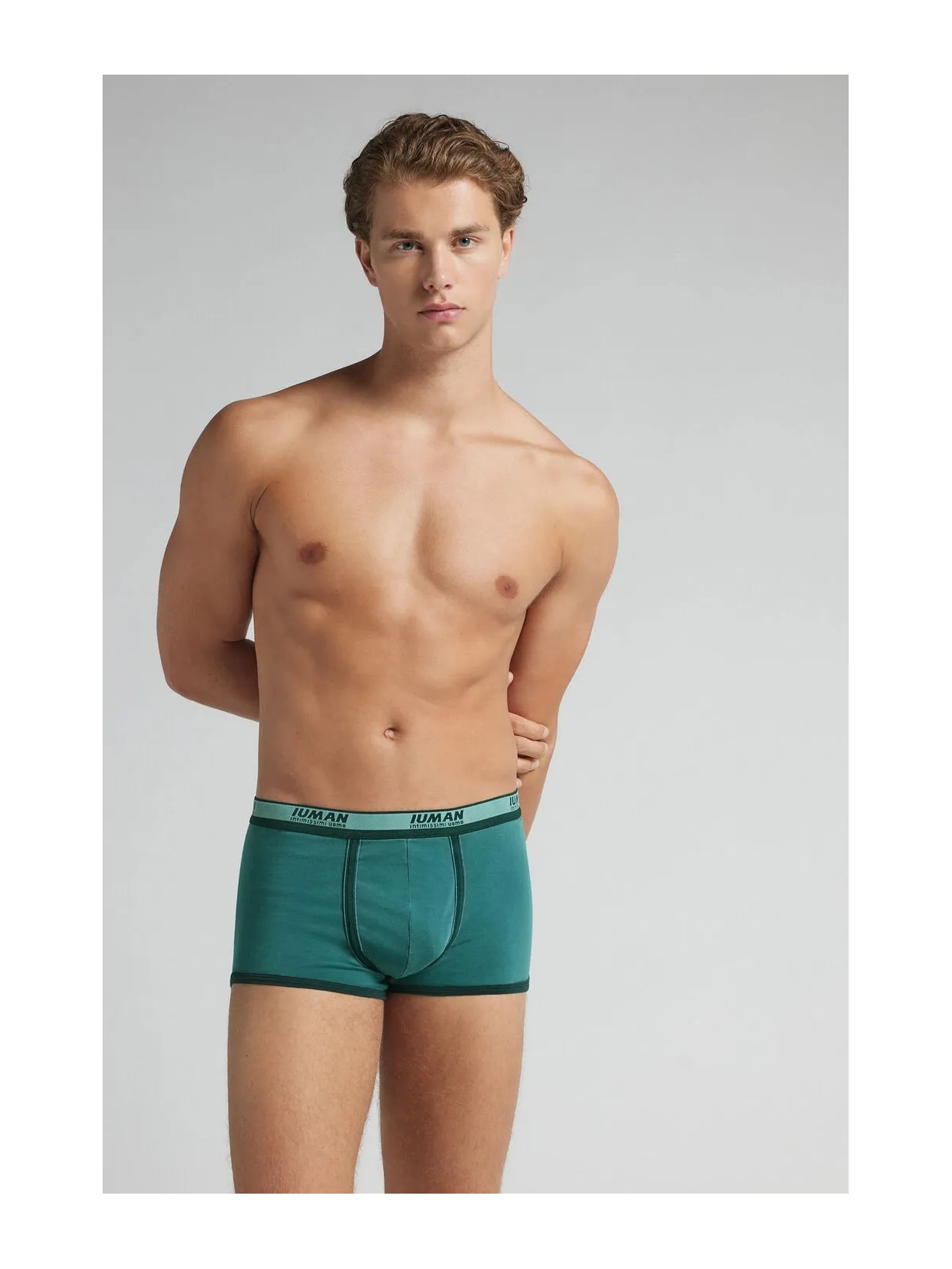 Cueca Boxer Washed Collection Em Algodão Supima Verde Intimissimi