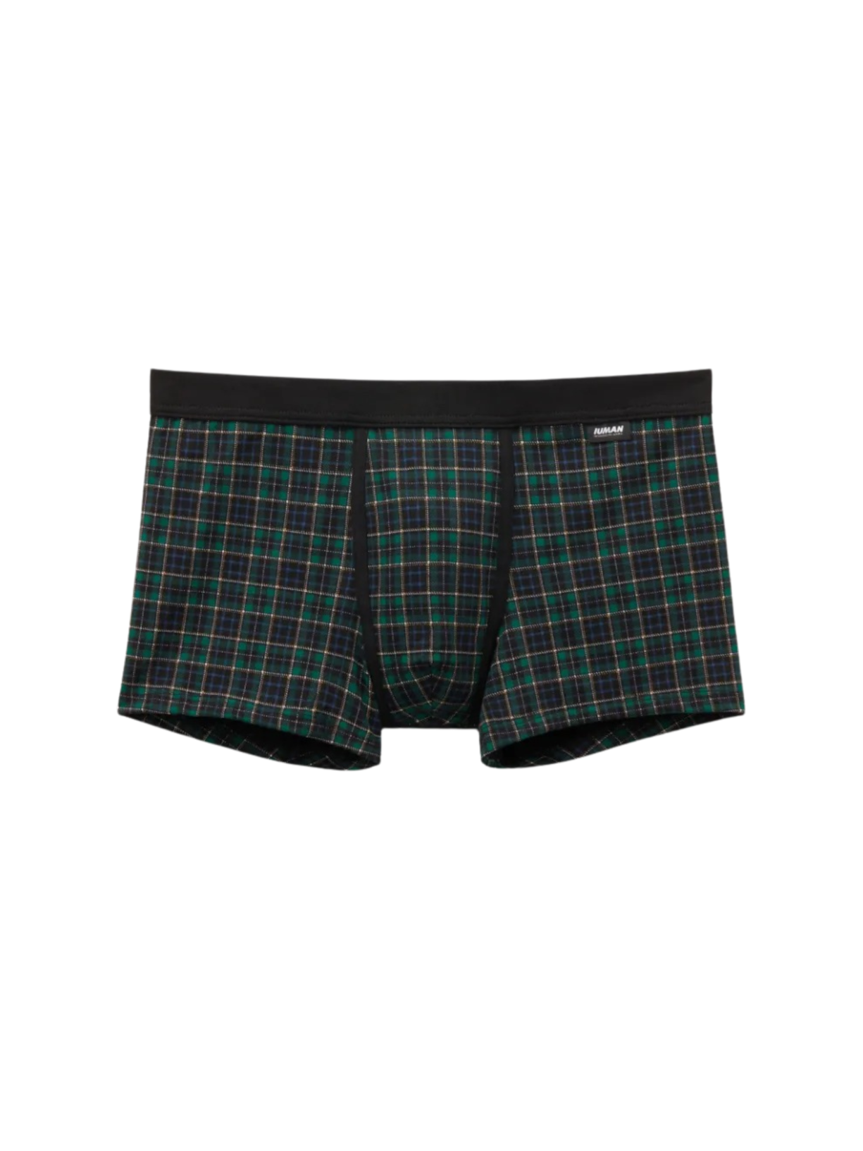 Cueca Boxer Xadrez Em Algodão Supima - Verde