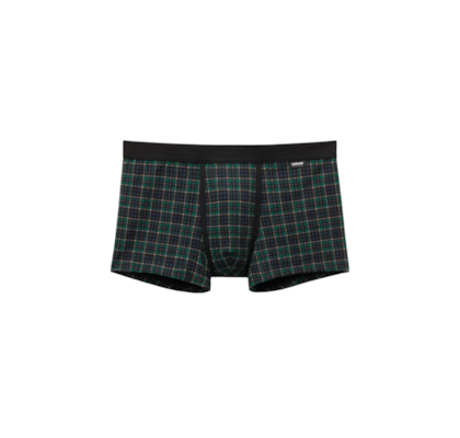 Cueca Boxer Xadrez Em Algodão Supima - Verde