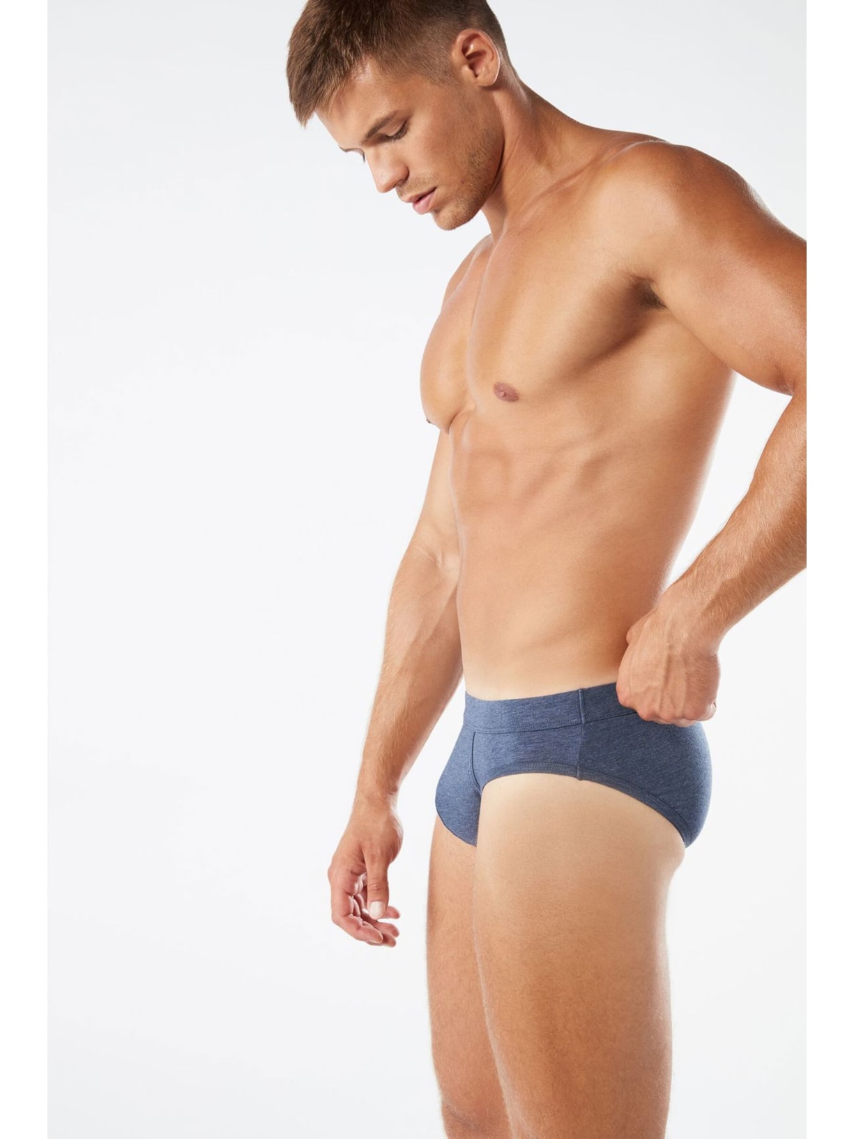 Cueca De Algodão Supima Azul Intimissimi