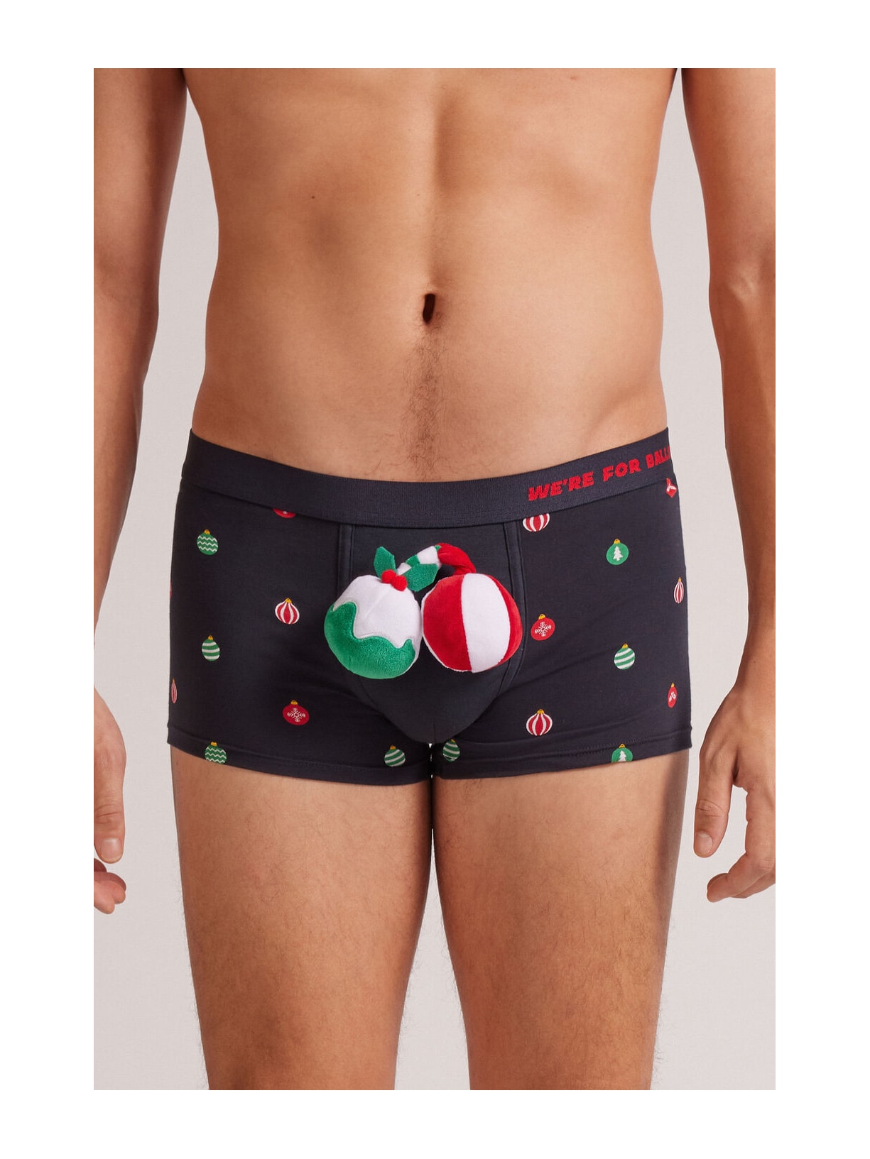 Cueca Em Algodão Supima Christmas Balls Azul Intimissimi