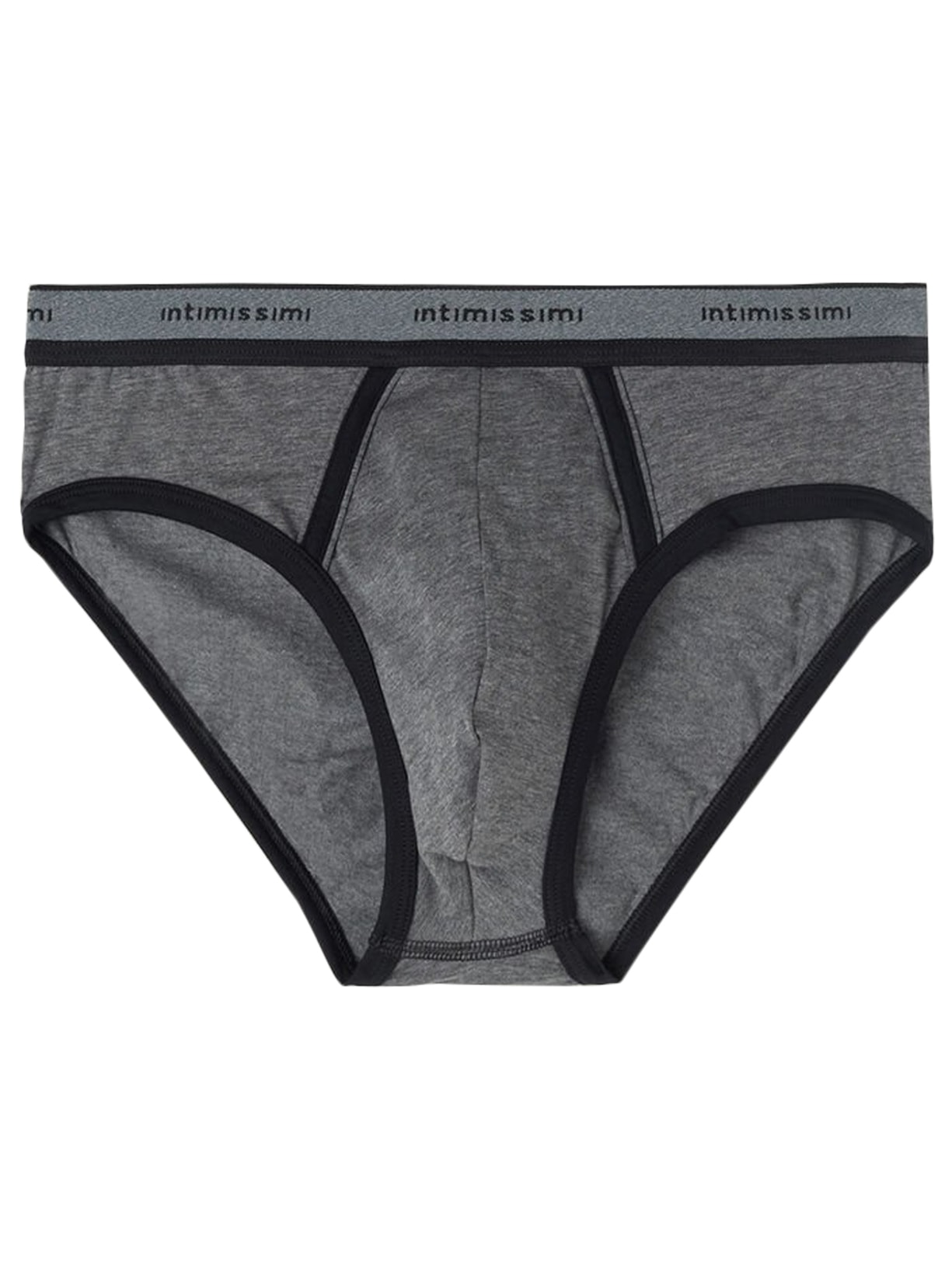 Cueca Em Algodão Supima® Elasticizado Com Logotipo - Cinza