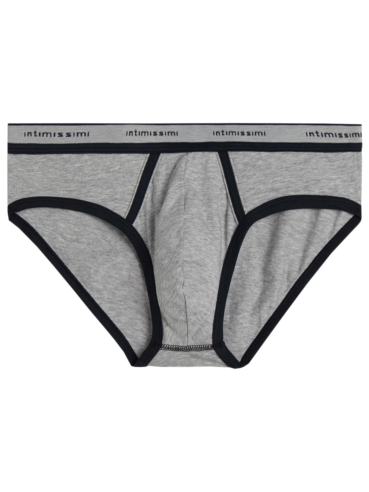 Cueca Em Algodão Supima® Elasticizado Com Logotipo - Cinza