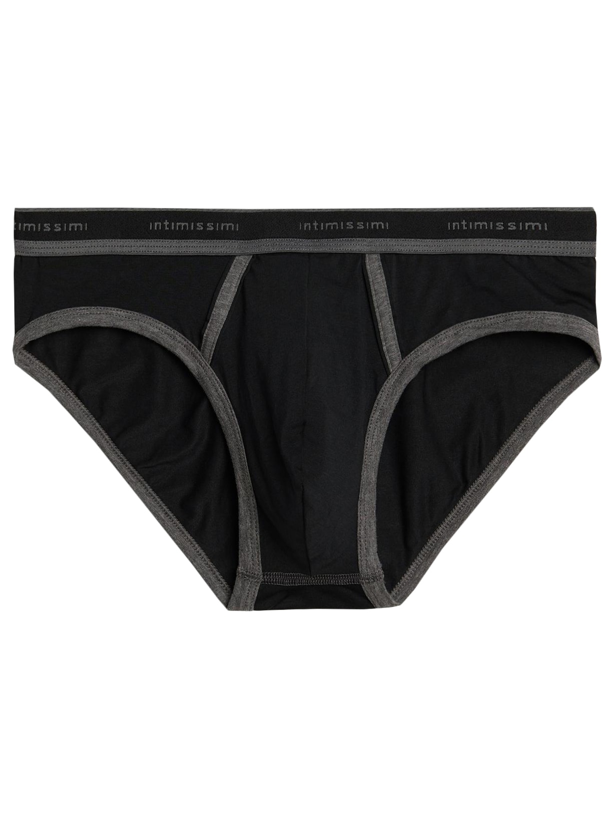 Cueca Em Algodão Supima® Elasticizado Com Logotipo - Preto