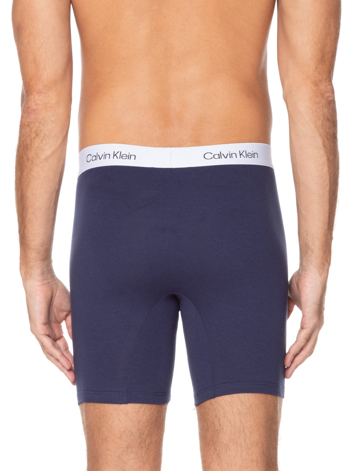 Cueca Long Boxer Cotton 1996 Azul Calvin Klein Underwear