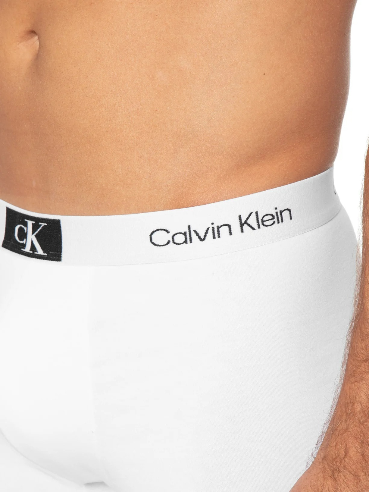 Cueca Long Boxer Cotton Branco Calvin Klein Underwear
