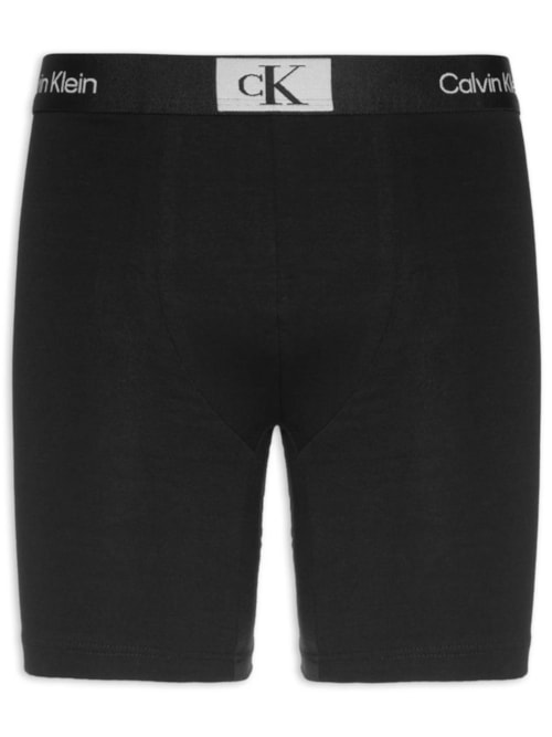 Cueca Long Boxer Cotton - Preto