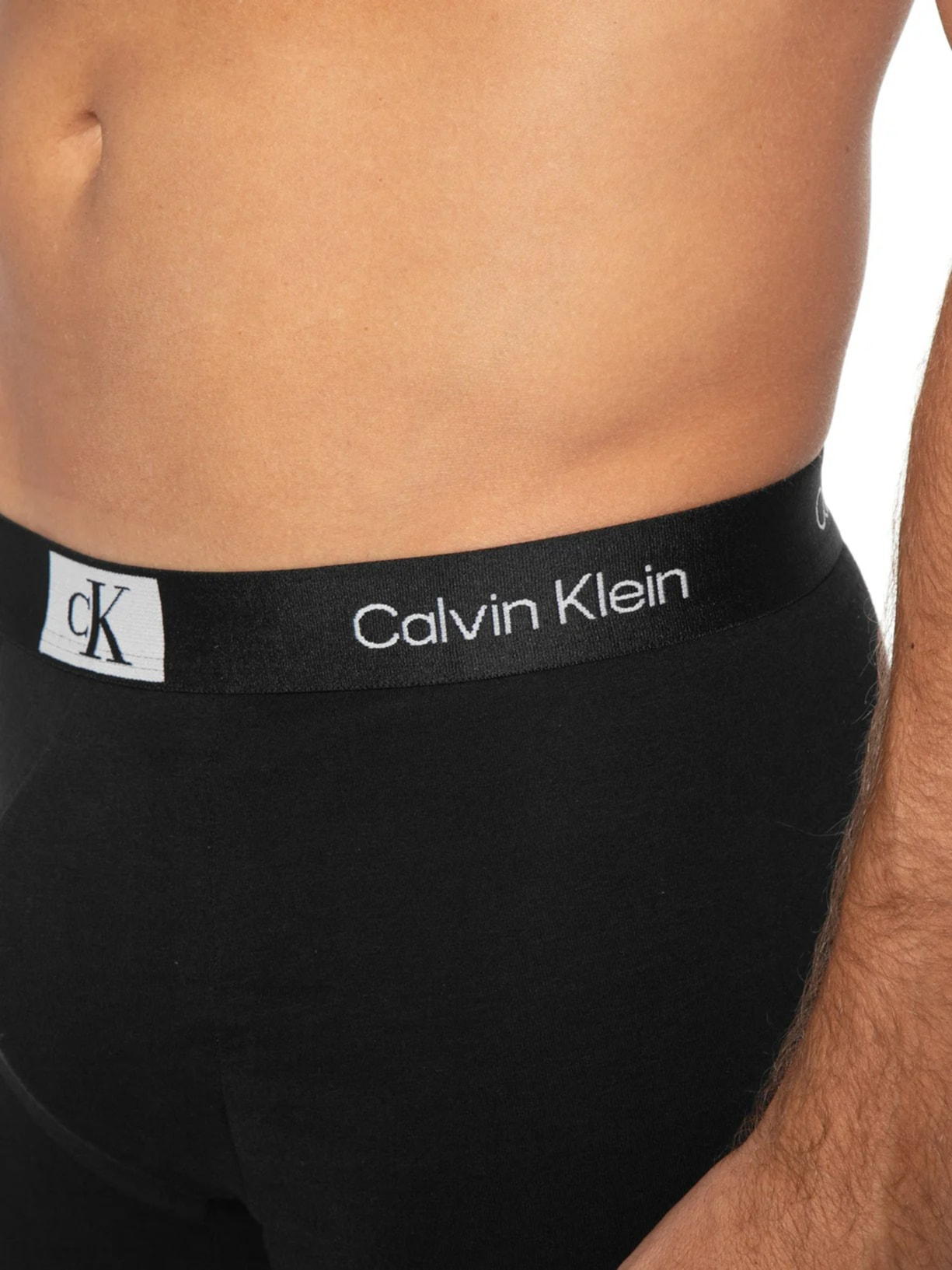 Cueca Long Boxer Cotton Preto Calvin Klein Underwear