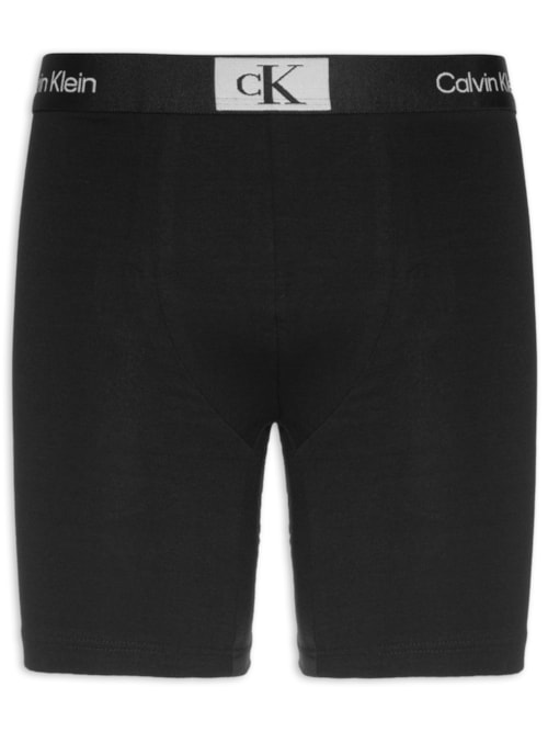 Cueca Long Boxer Cotton - Preto