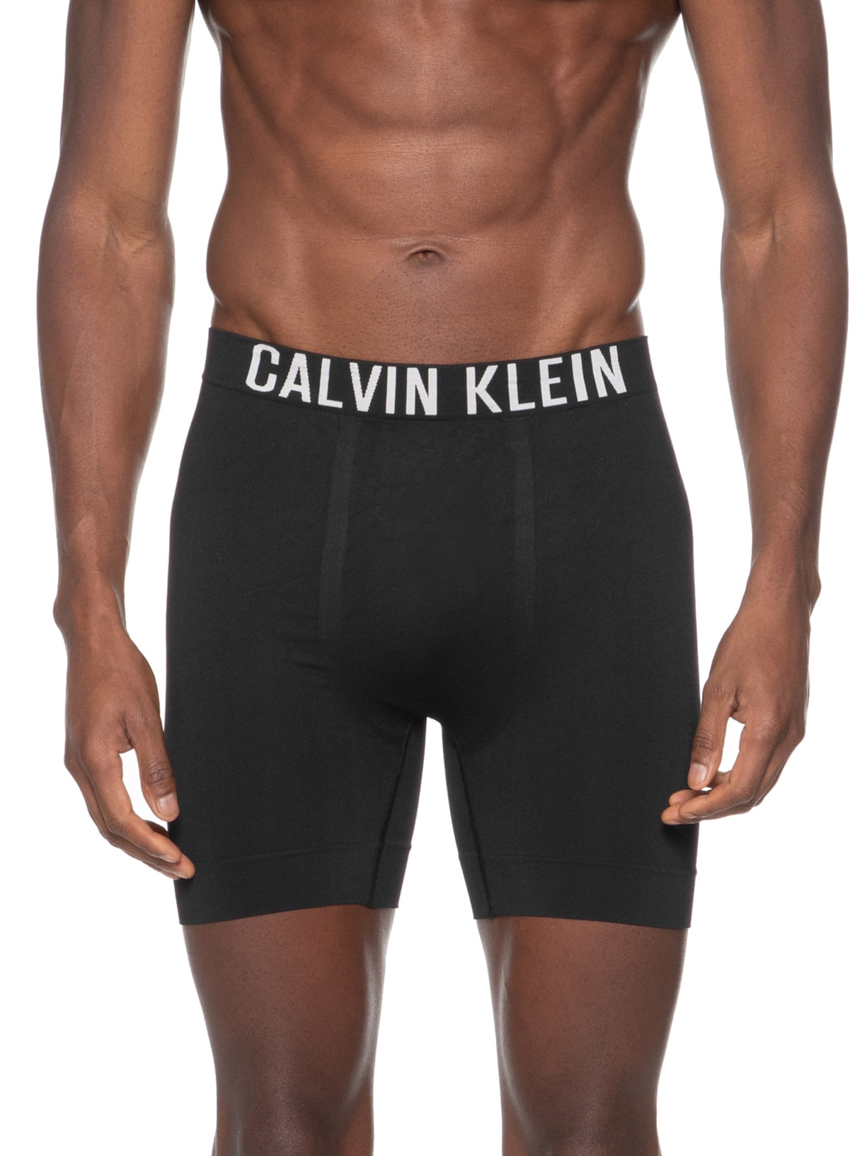 Cueca Long Boxer Intense Power Seamless Preto Calvin Klein Underwear