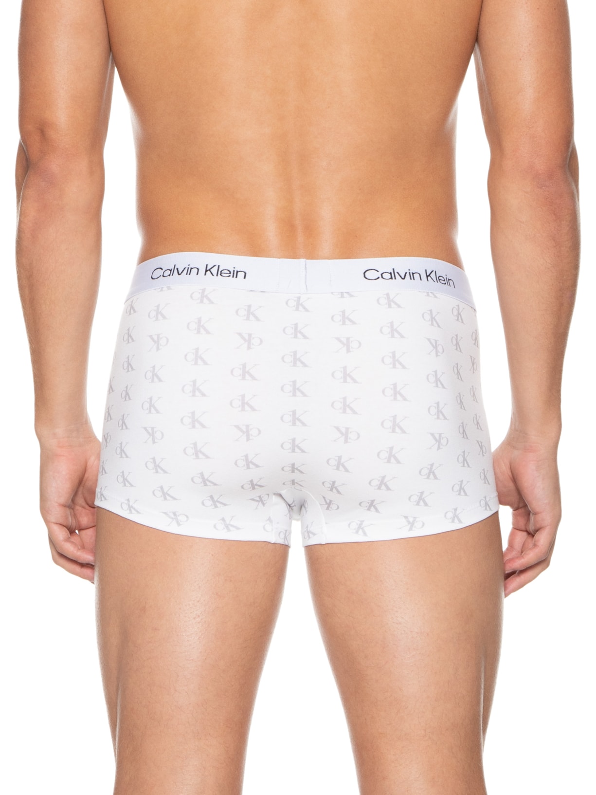 Cueca Low Rise Trunk 1996 Print Staggered Branco Calvin Klein Underwear