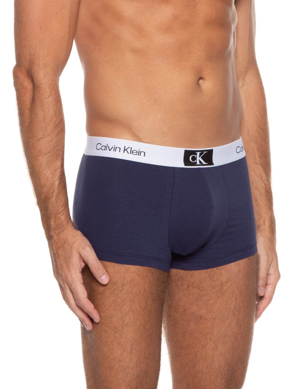 Cueca Low Rise Trunk Cotton 1996 Azul Calvin Klein Underwear