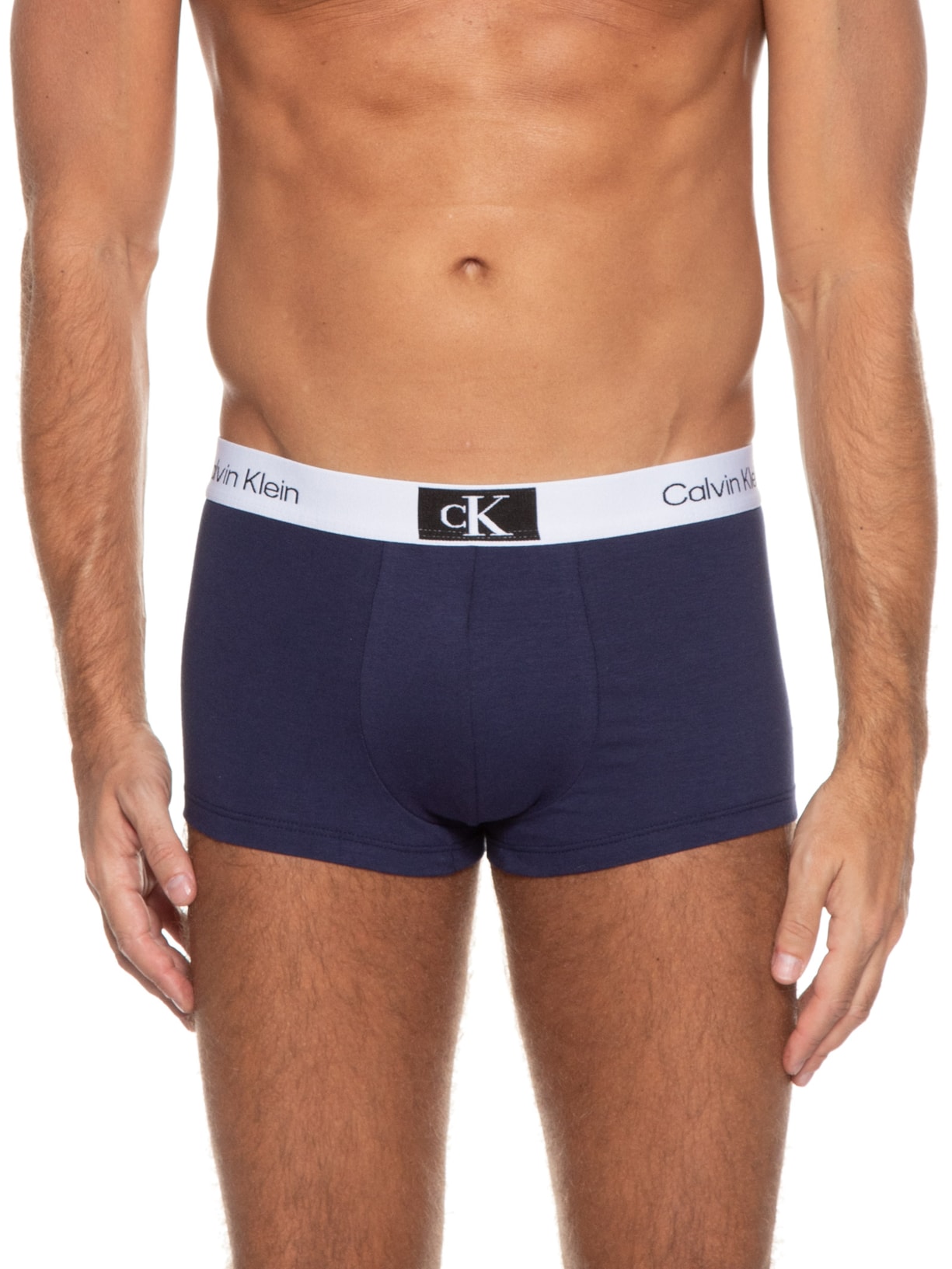 Cueca Low Rise Trunk Cotton 1996 Azul Calvin Klein Underwear