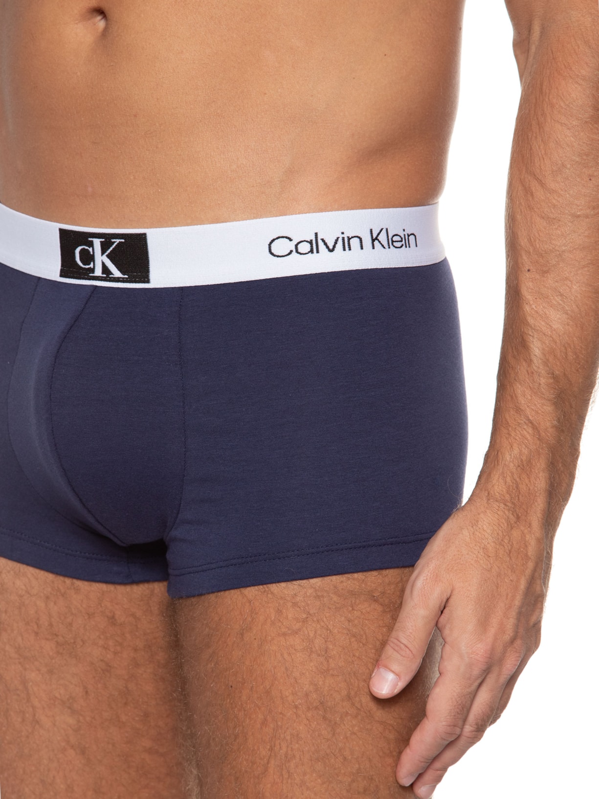 Cueca Low Rise Trunk Cotton 1996 Azul Calvin Klein Underwear
