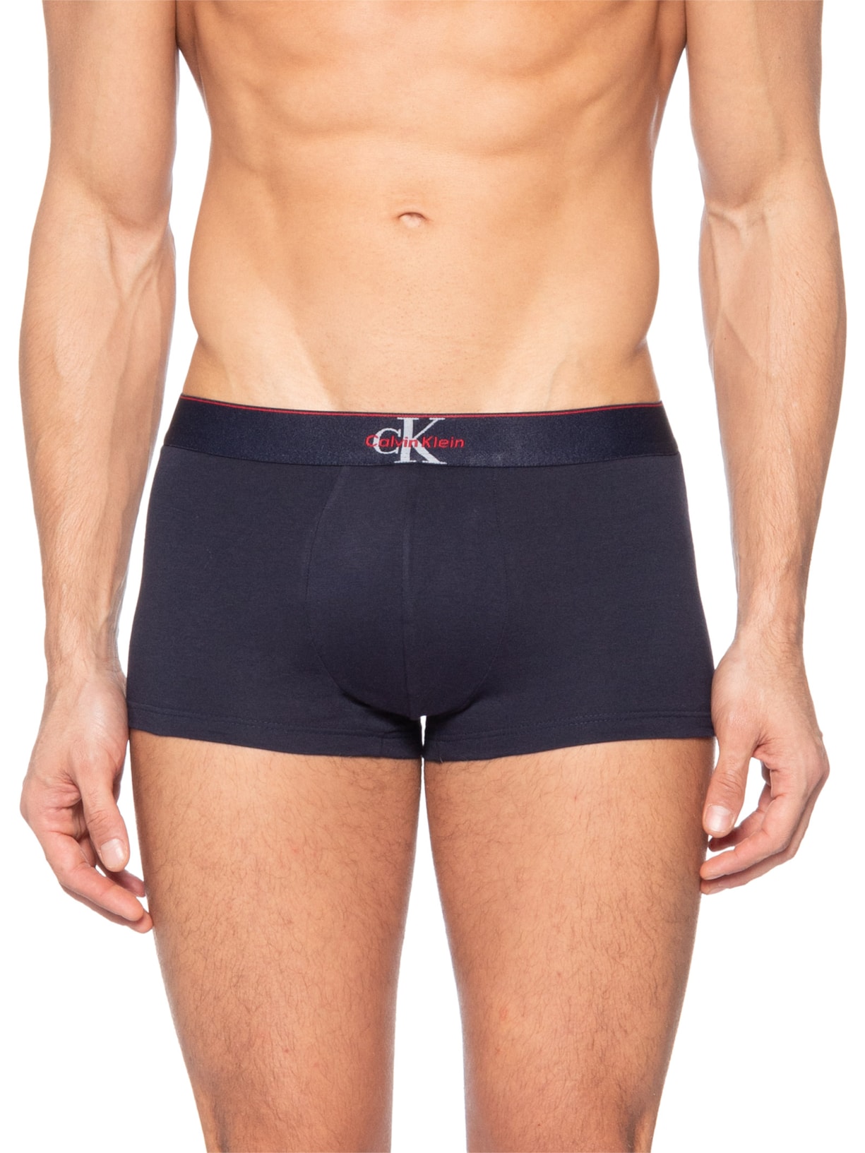 Cueca Low Rise Trunk Cotton Graphic Azul Calvin Klein Underwear