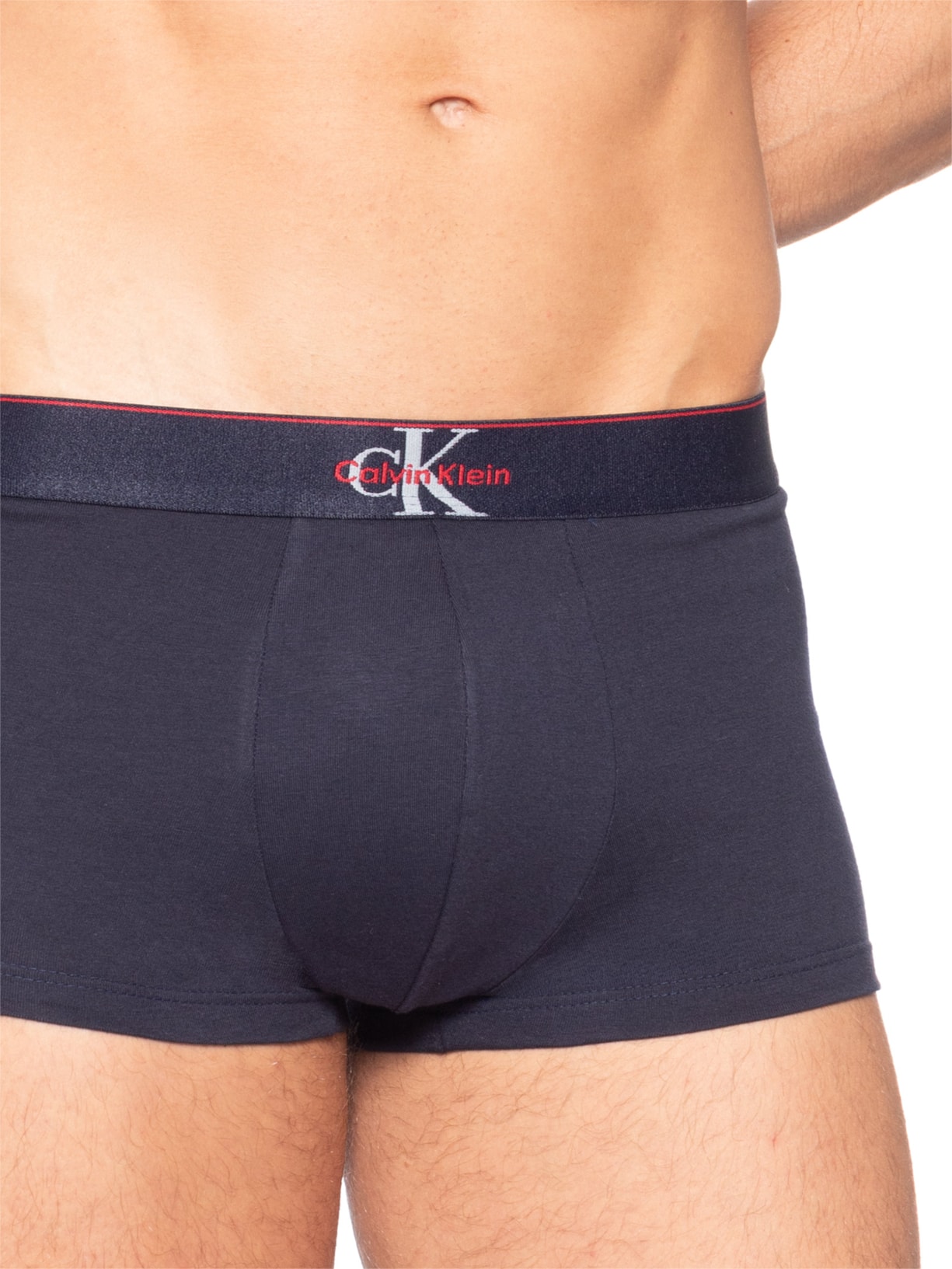 Cueca Low Rise Trunk Cotton Graphic Azul Calvin Klein Underwear