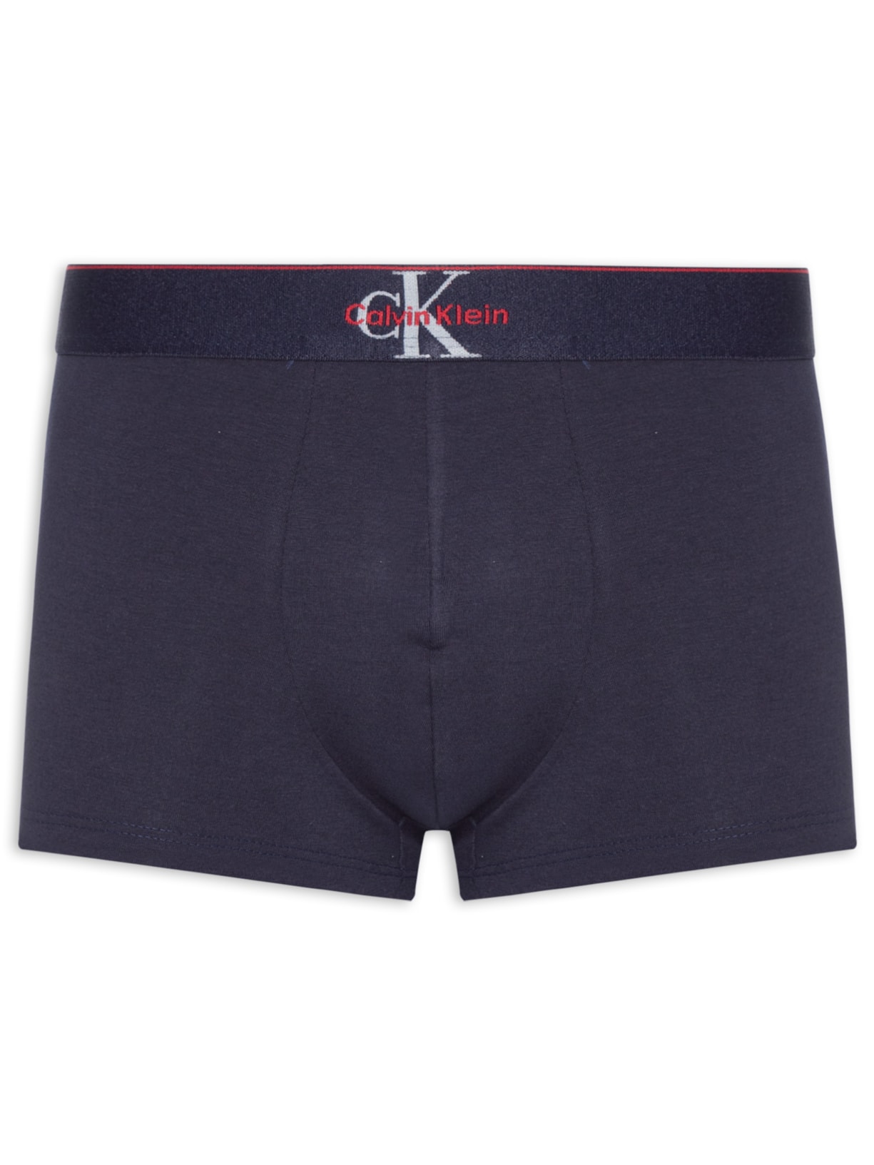 Cueca Low Rise Trunk Cotton Graphic – Azul Calvin Klein Underwear