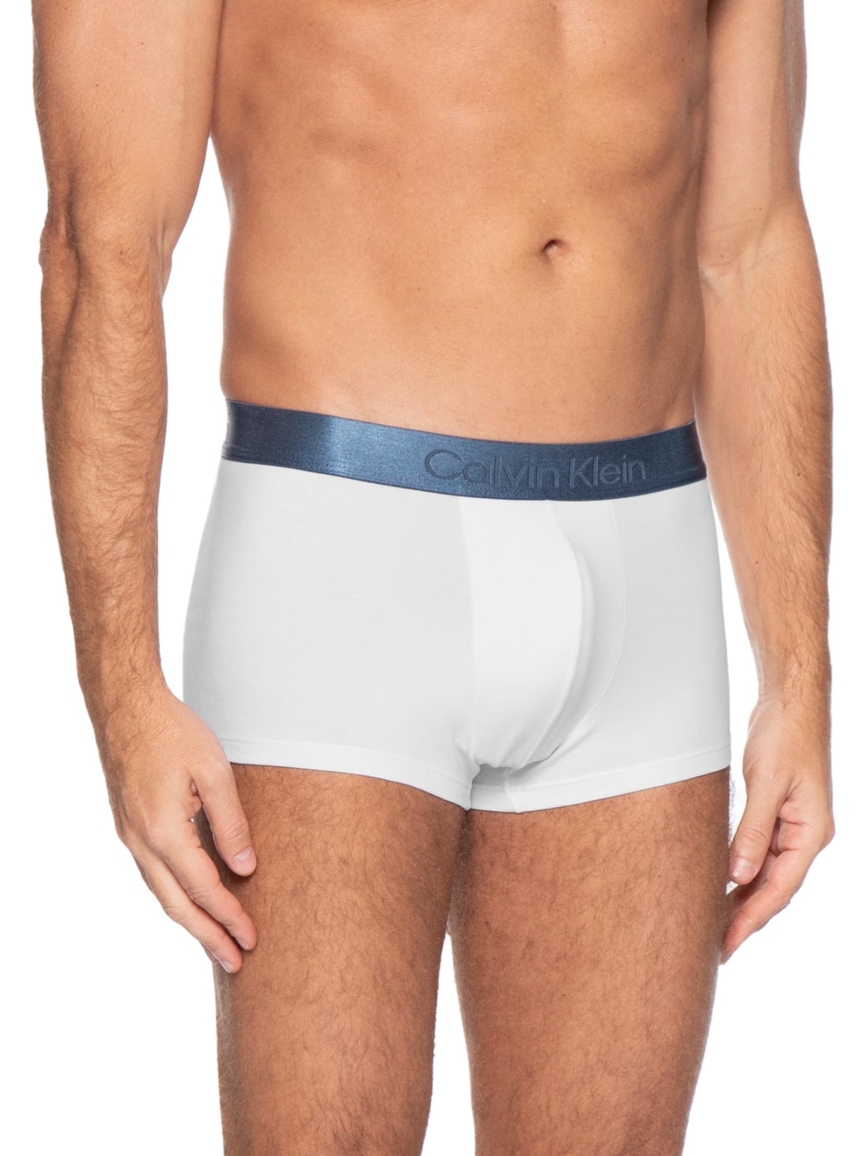 Cueca Low Rise Trunk em Pima Cotton Branco Calvin Klein Underwear