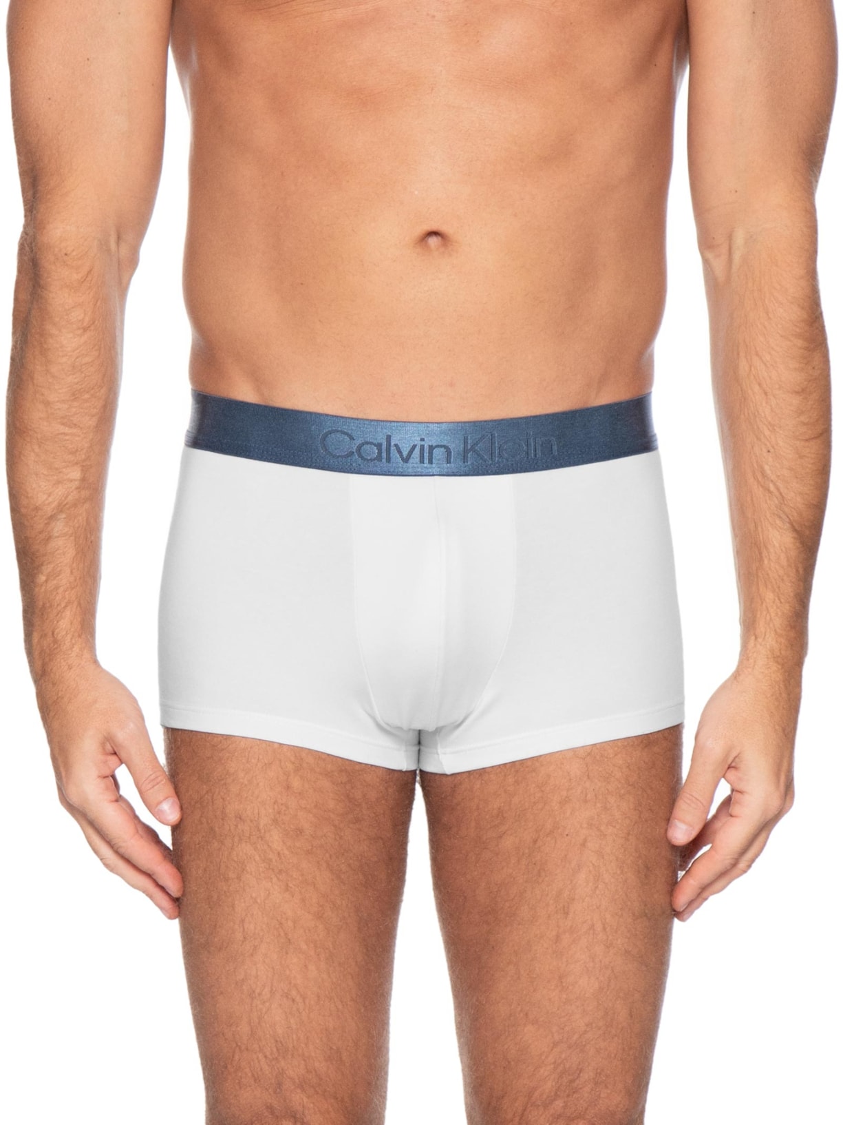Cueca Low Rise Trunk em Pima Cotton Branco Calvin Klein Underwear