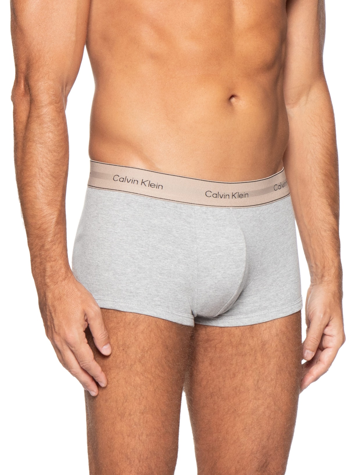 Cueca Low Rise Trunk Heritage Cotton Cinza Calvin Klein Underwear