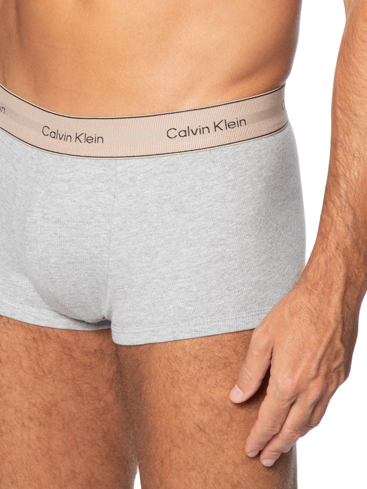 Cueca Low Rise Trunk Heritage Cotton Cinza Calvin Klein Underwear
