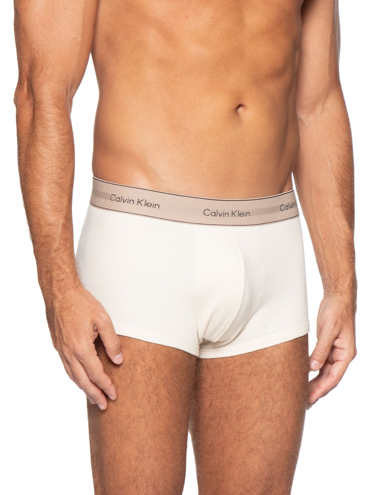 Cueca Low Rise Trunk Heritage Cotton Off White Calvin Klein Underwear