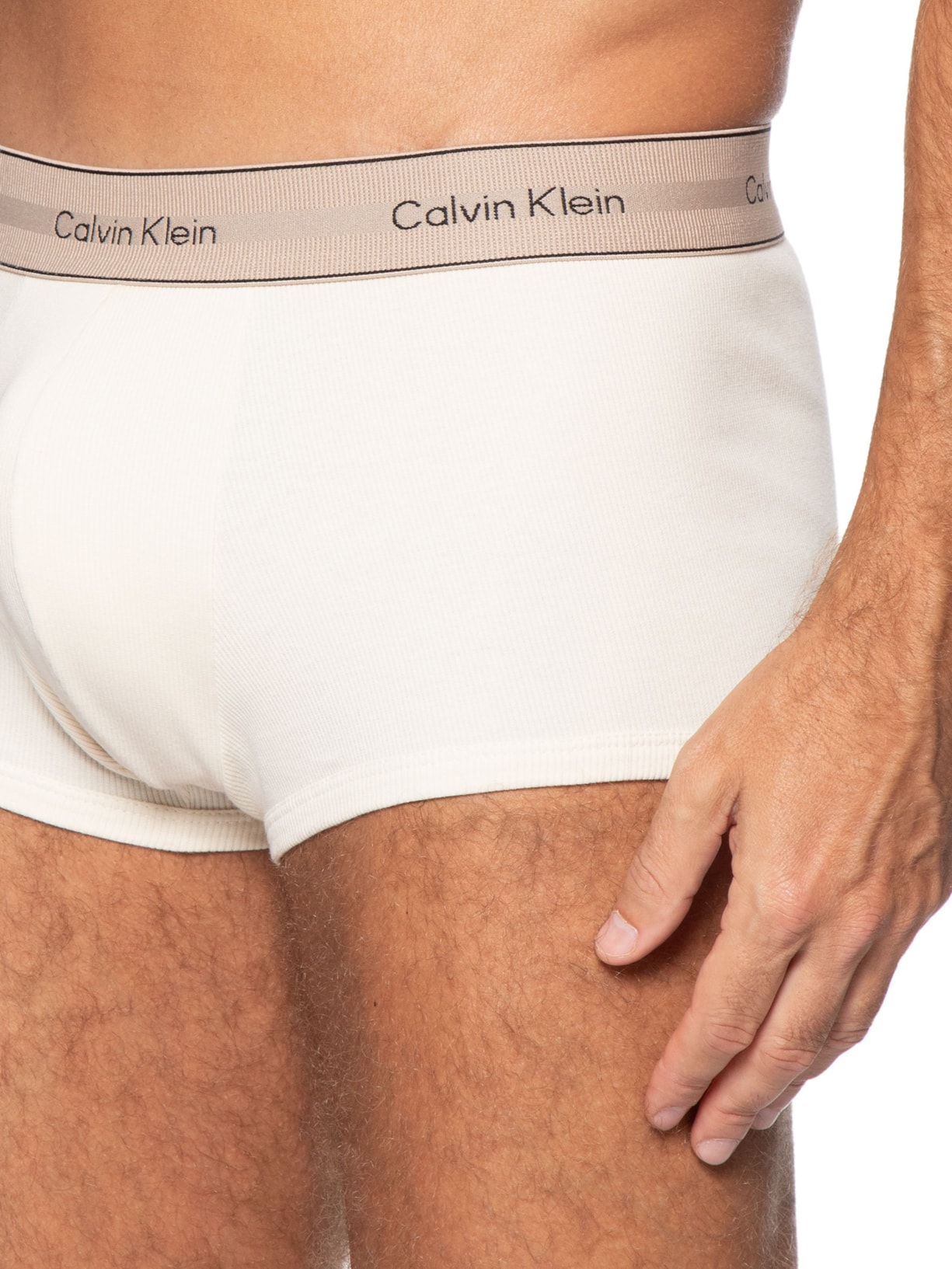 Cueca Low Rise Trunk Heritage Cotton Off White Calvin Klein Underwear