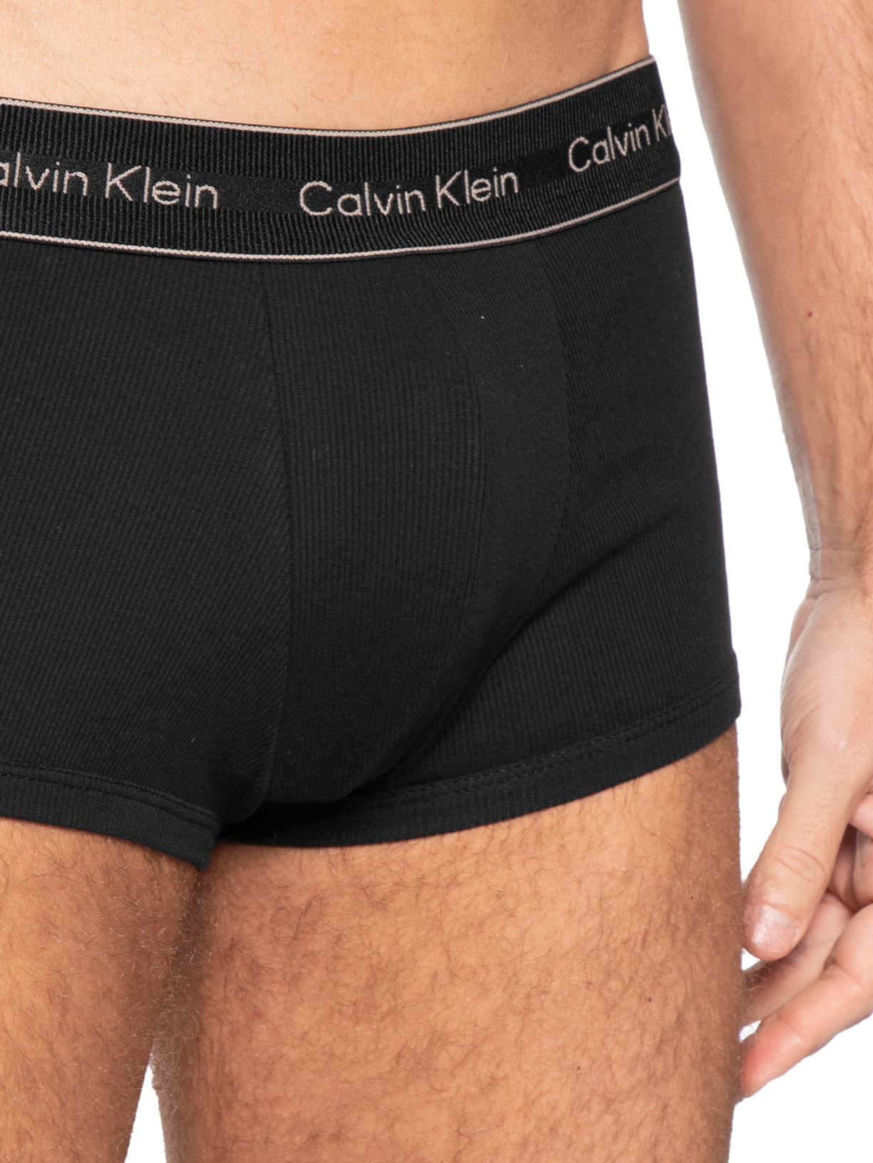 Cueca Low Rise Trunk Heritage Cotton Preto Calvin Klein Underwear