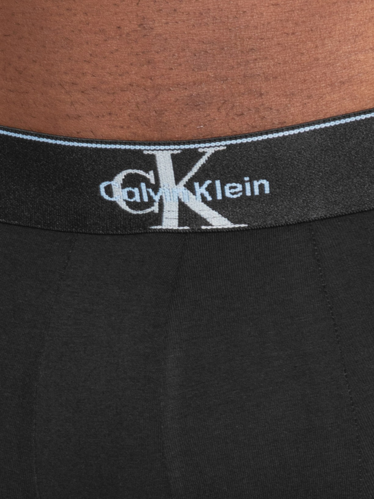 Cueca Low Rose Trunk Cotton Graphic Preto Calvin Klein Underwear
