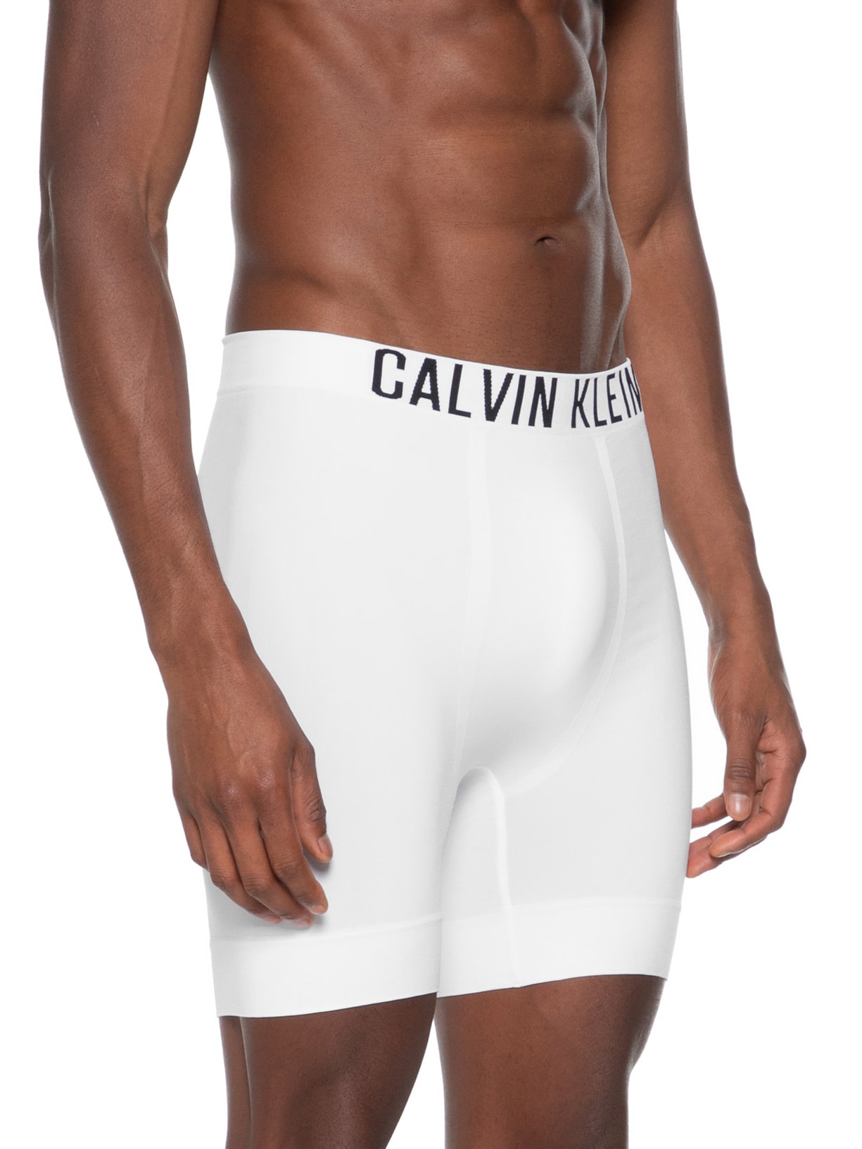Cueca Masculina Long Boxer Intense Power Sem Costura Branco Calvin Klein Underwear