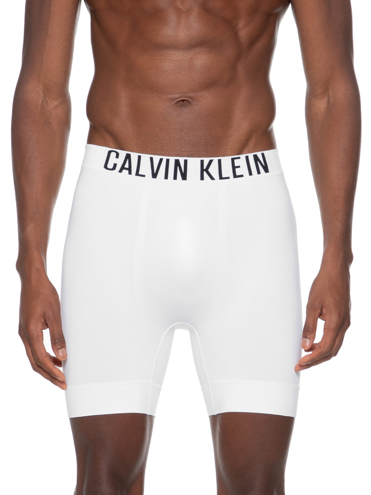 Cueca Masculina Long Boxer Intense Power Sem Costura Branco Calvin Klein Underwear