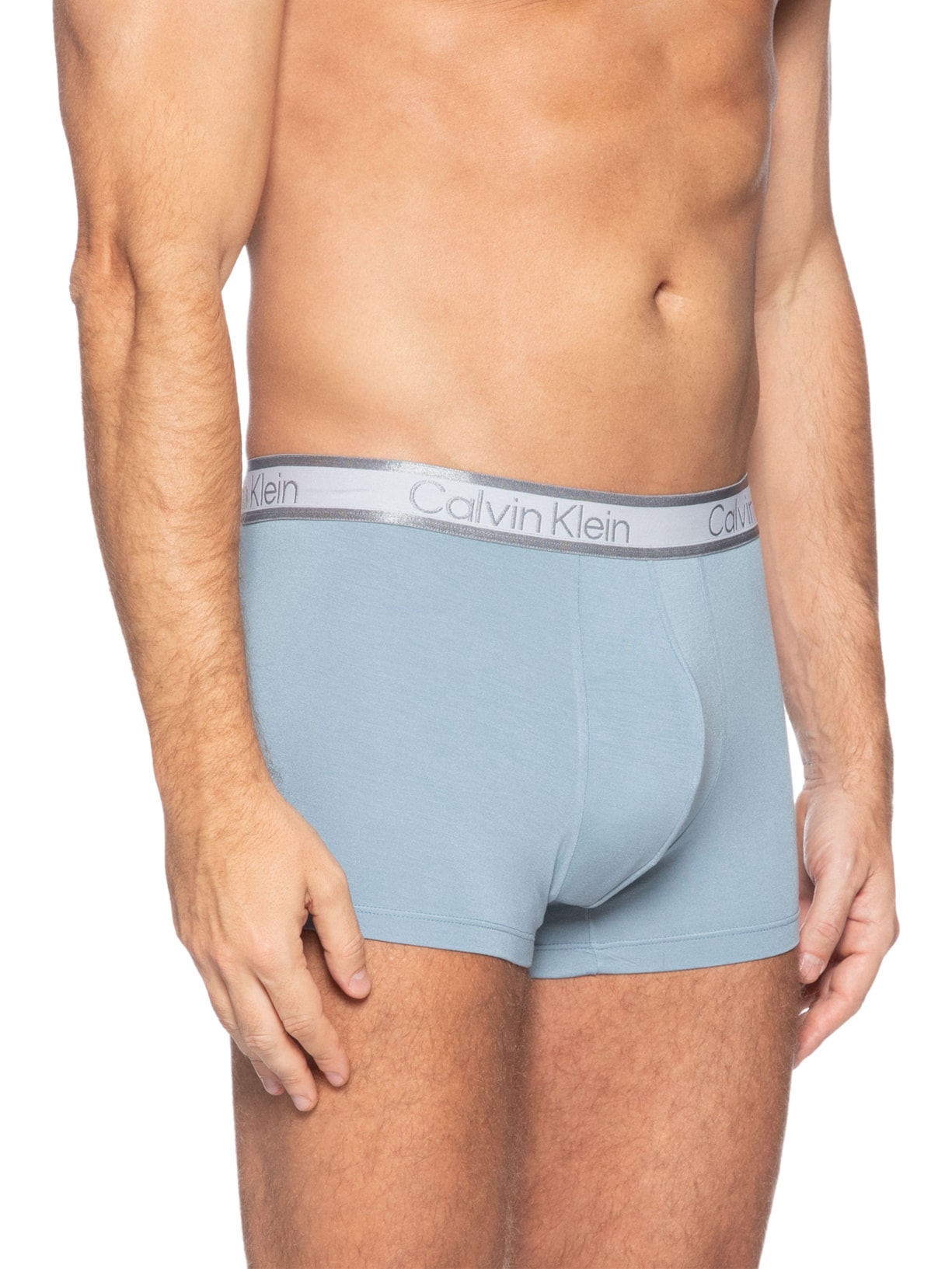 Cueca Masculina Trunk Modal Logo Azul Calvin Klein Underwear