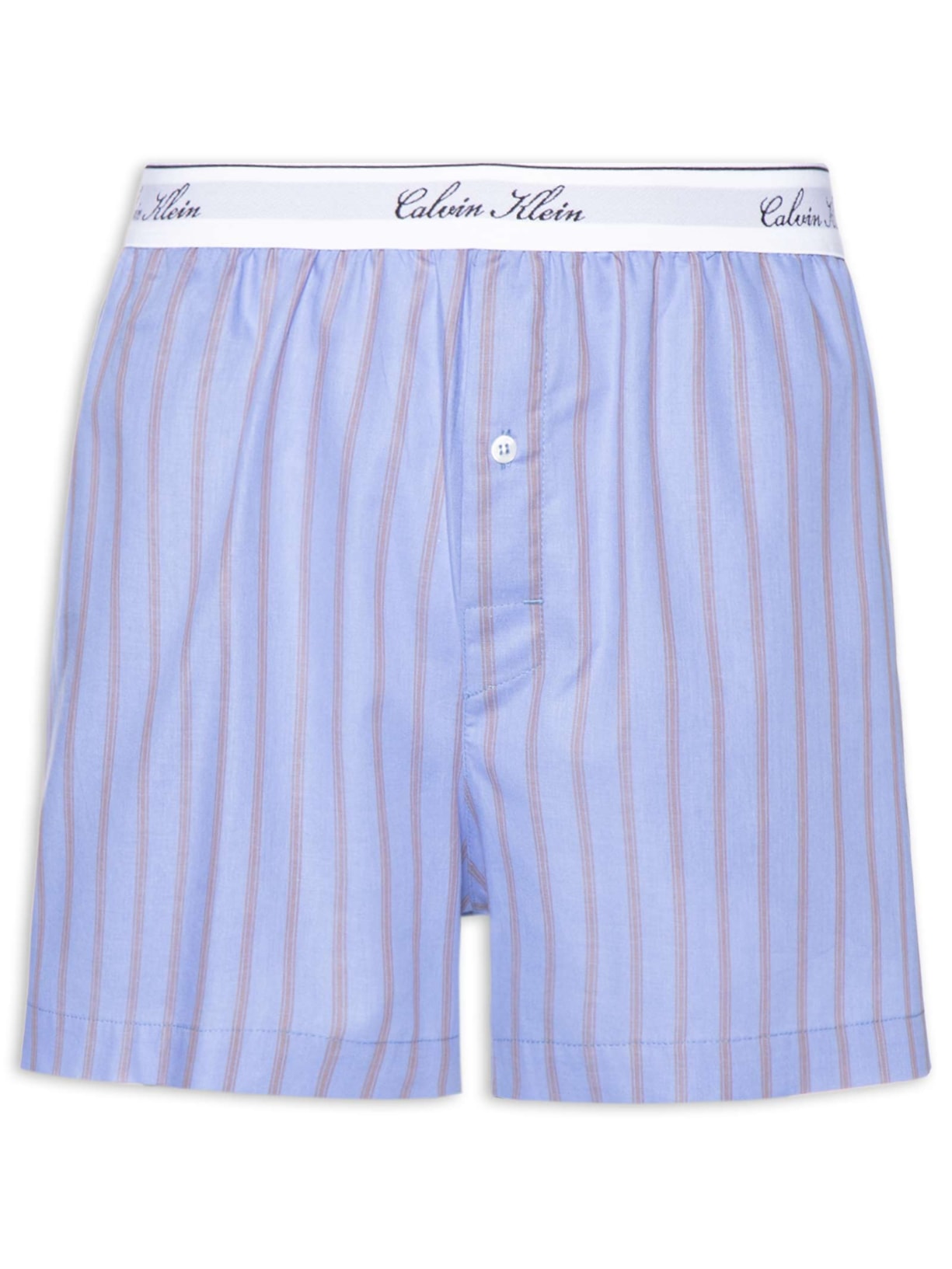 Cueca Samba Canção Algodão Icon Script Azul Calvin Klein Underwear