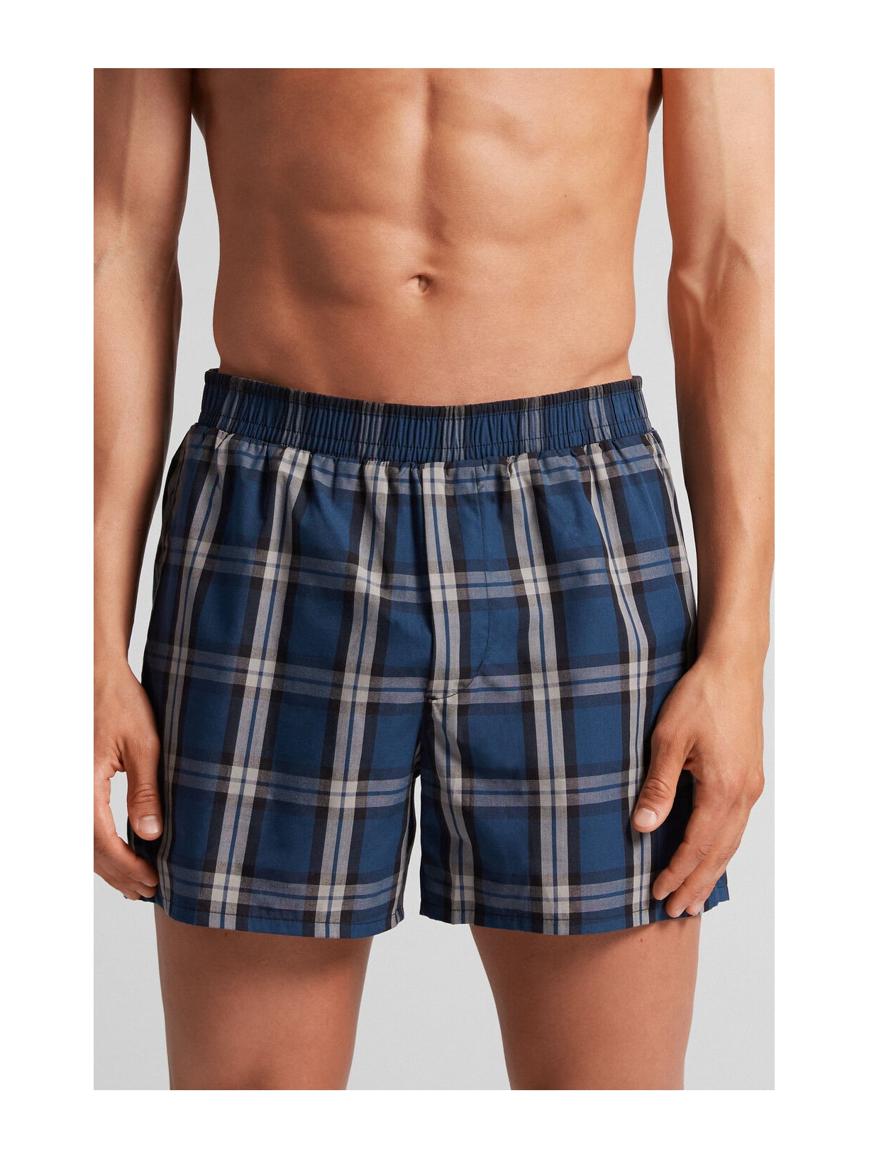 Cueca Samba Canção Em Algodão Azul Intimissimi