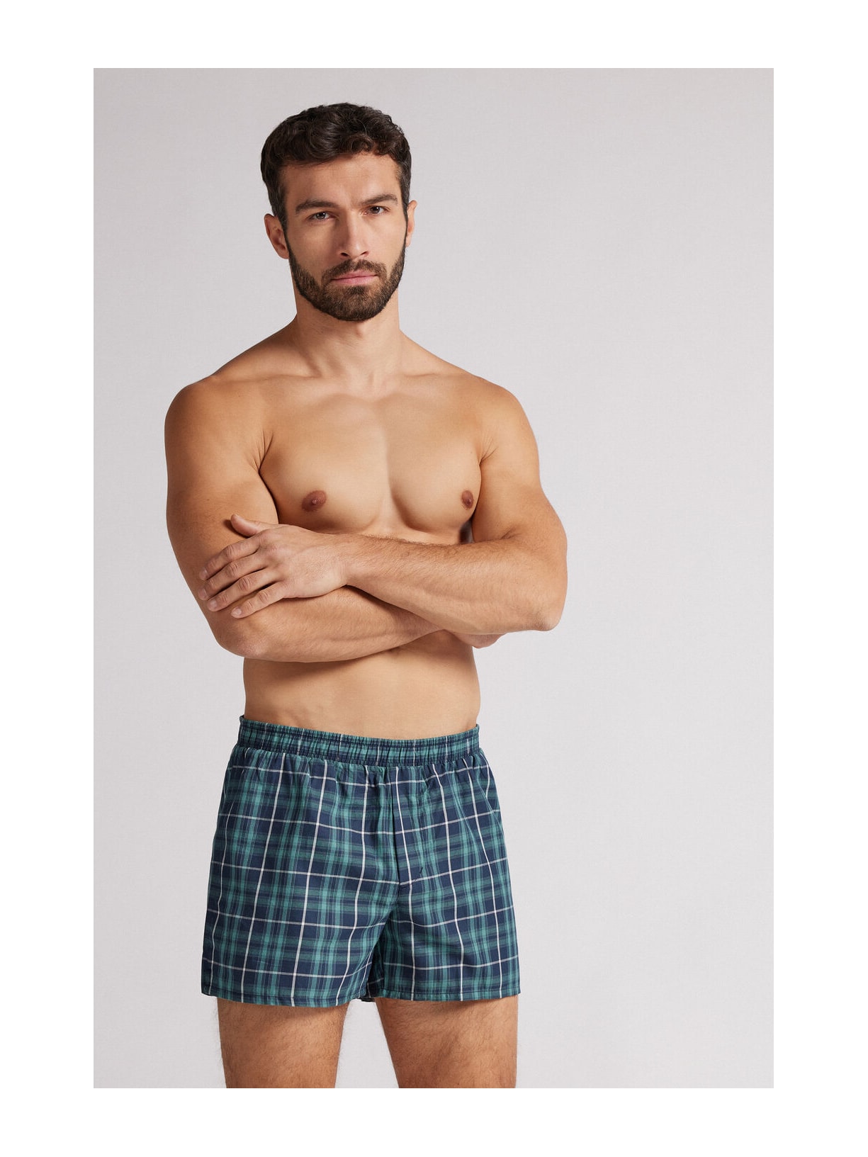 Cueca Samba Canção Em Algodão Azul Intimissimi