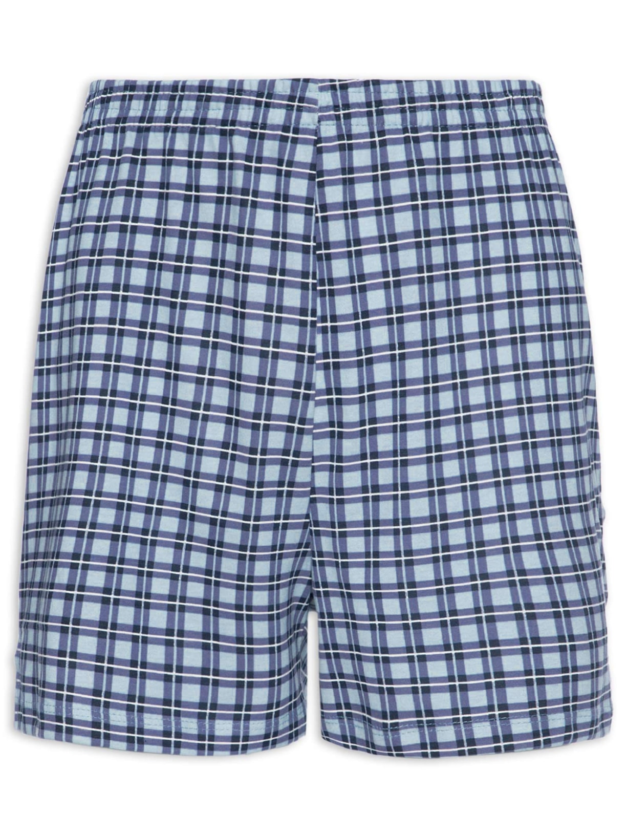 Cueca Samba Canção Em Algodão Com Saquinho Estampado Azul Hering Intimates
