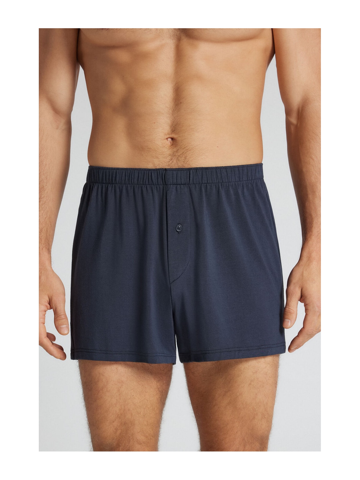 Cueca Samba Canção Em Modal e Seda Azul Intimissimi