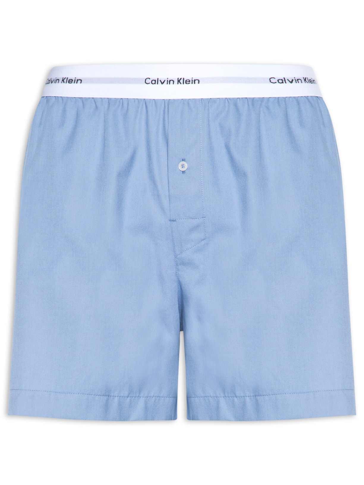 Cueca Samba Canção Em Tricoline Lisa Azul Calvin Klein Underwear