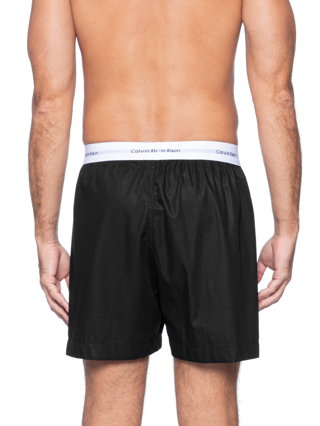Cueca Samba Canção Em Tricoline Lisa Preto Calvin Klein Underwear