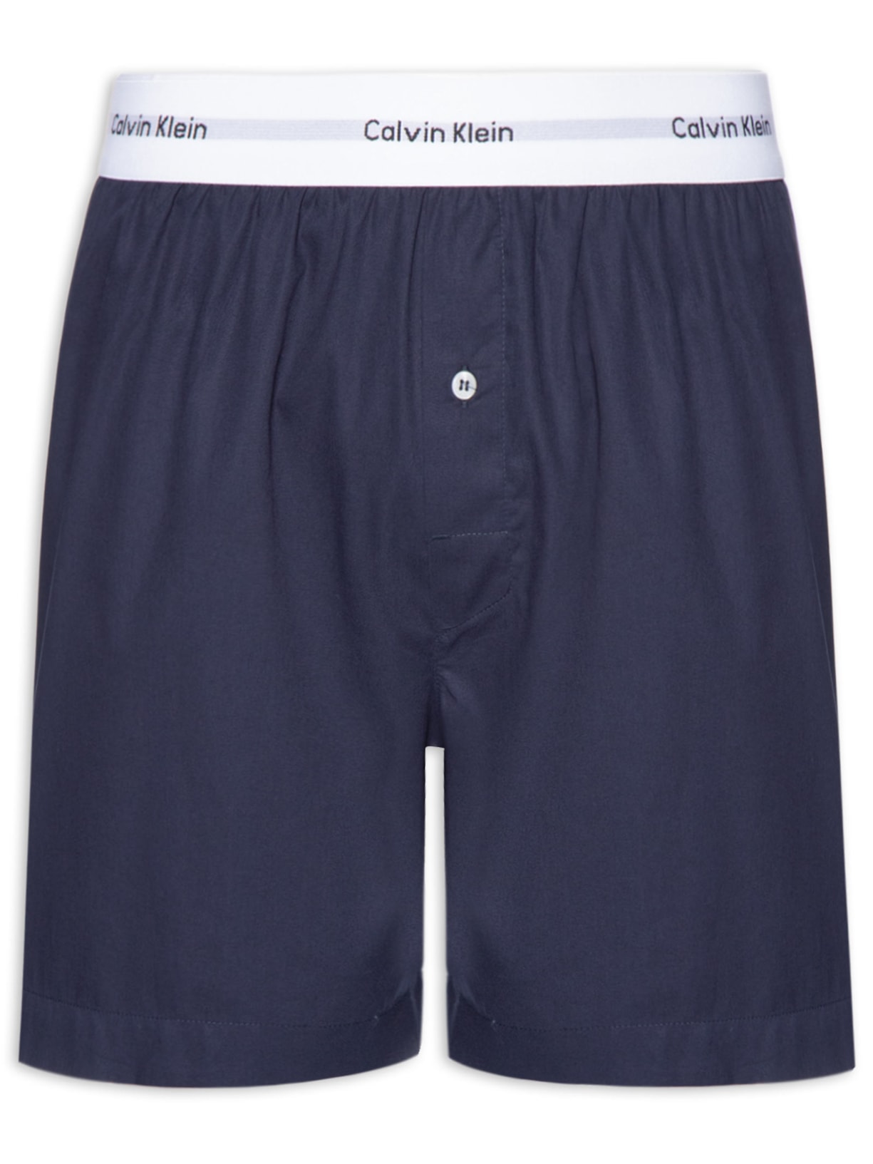 Cueca Samba Canção Tricoline Lisa Azul Calvin Klein Underwear