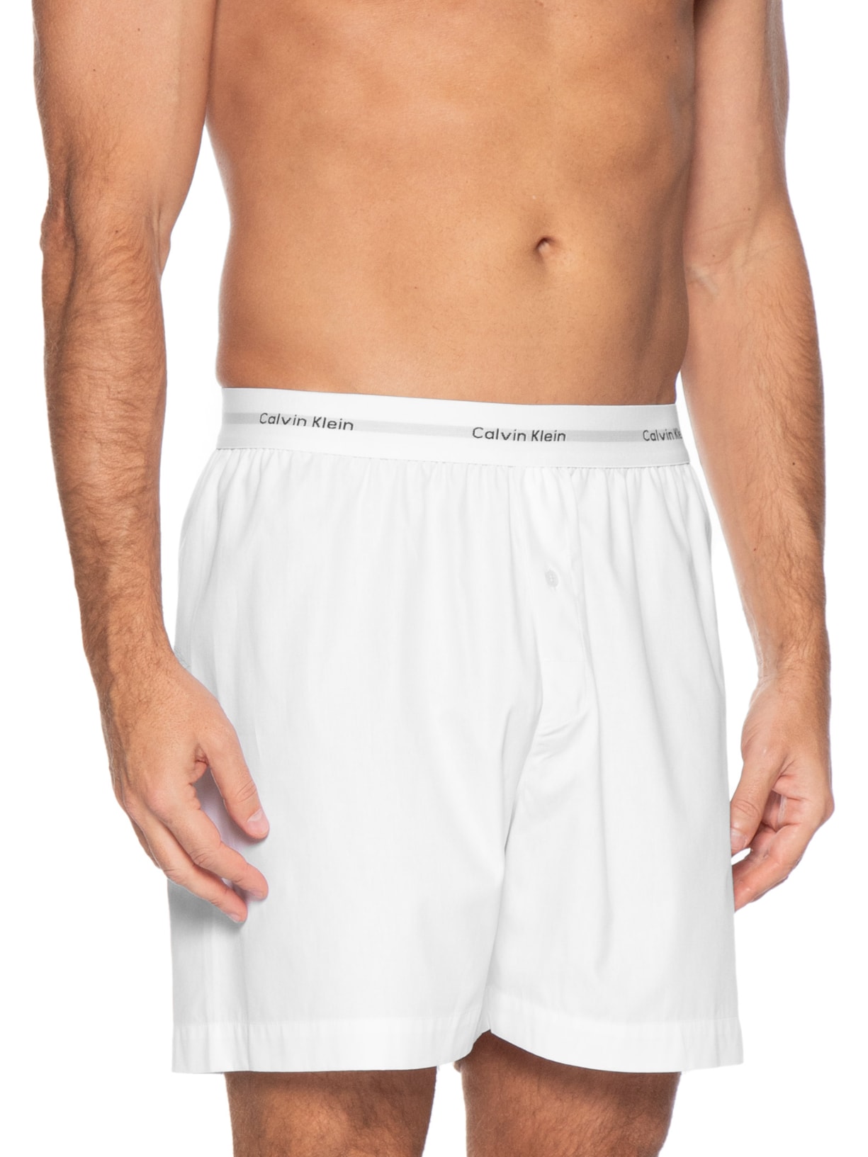 Cueca Samba Canção Tricoline Lisa – Branco Calvin Klein Underwear
