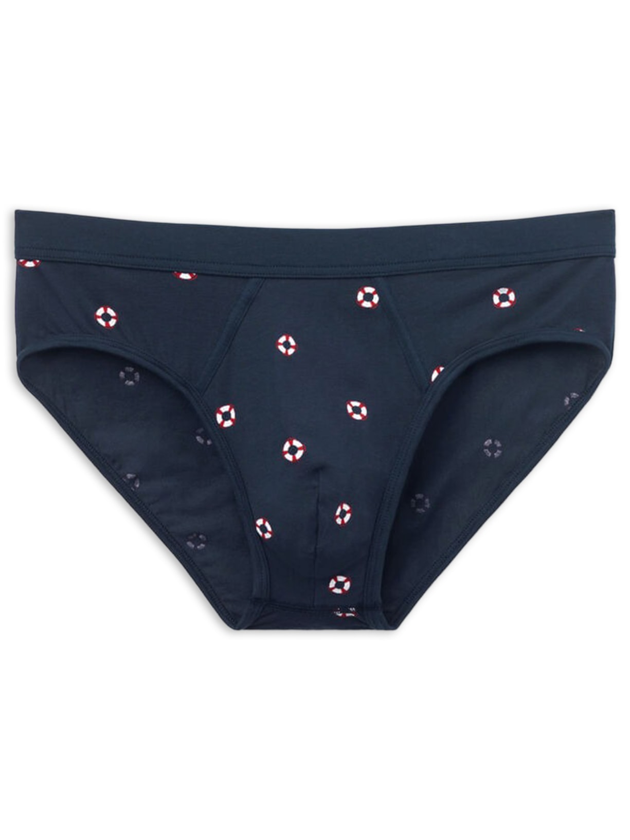 Cueca Slip Com Estampa De Boias Em Algodão Natural Fresh Azul Intimissimi