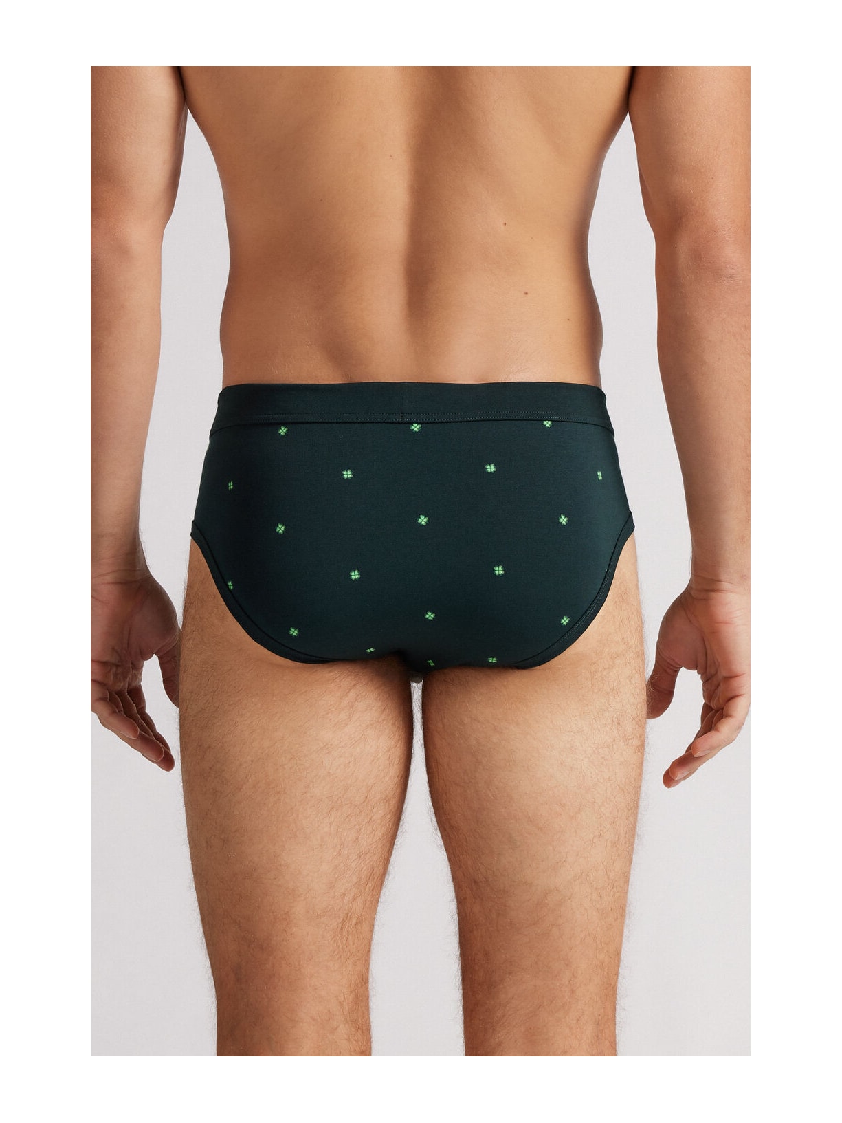 Cueca Slip Com Estampa De Trevos Em Algodão Supima Verde Intimissimi