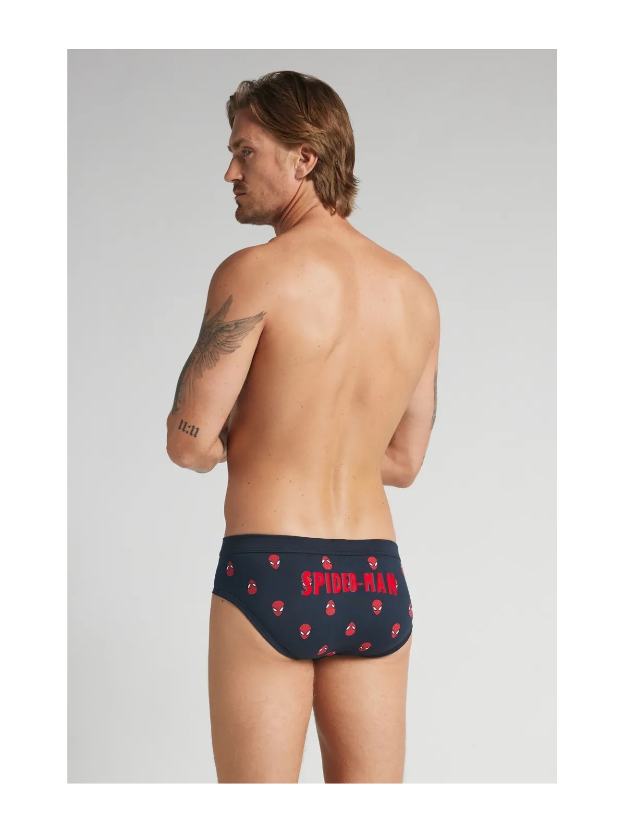 Cueca Slip Com Estampa Marvel Homem-Aranha Em Algodão Supima Azul Intimissimi