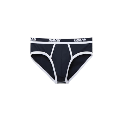 Cueca Slip Com Logotipo Em Algodão Supima - Azul