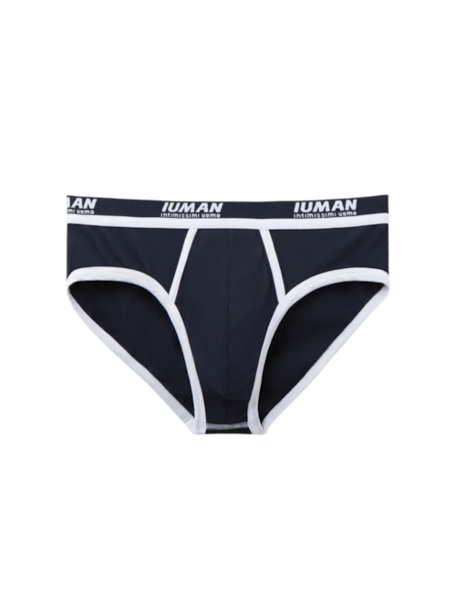 Cueca Slip Com Logotipo Em Algodão Supima - Azul