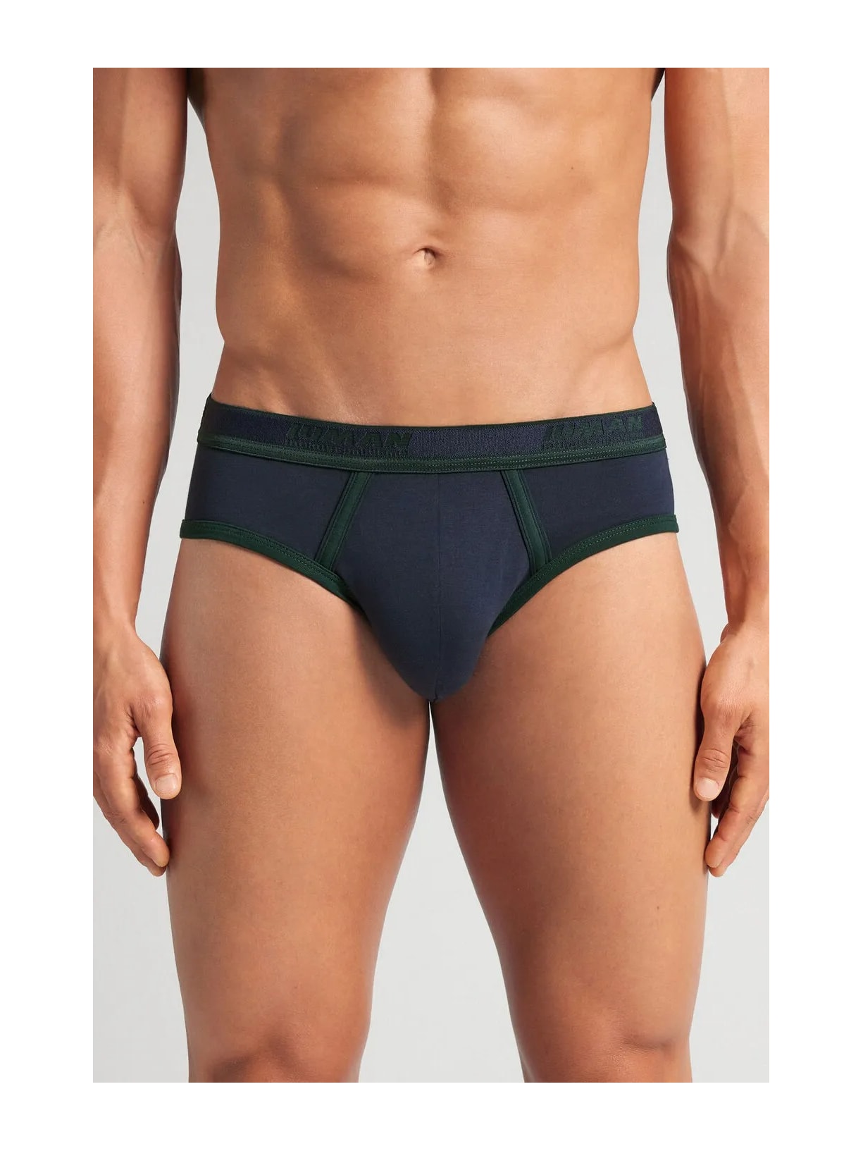 Cueca Slip Com Logotipo Em Algodão Supima Azul Intimissimi