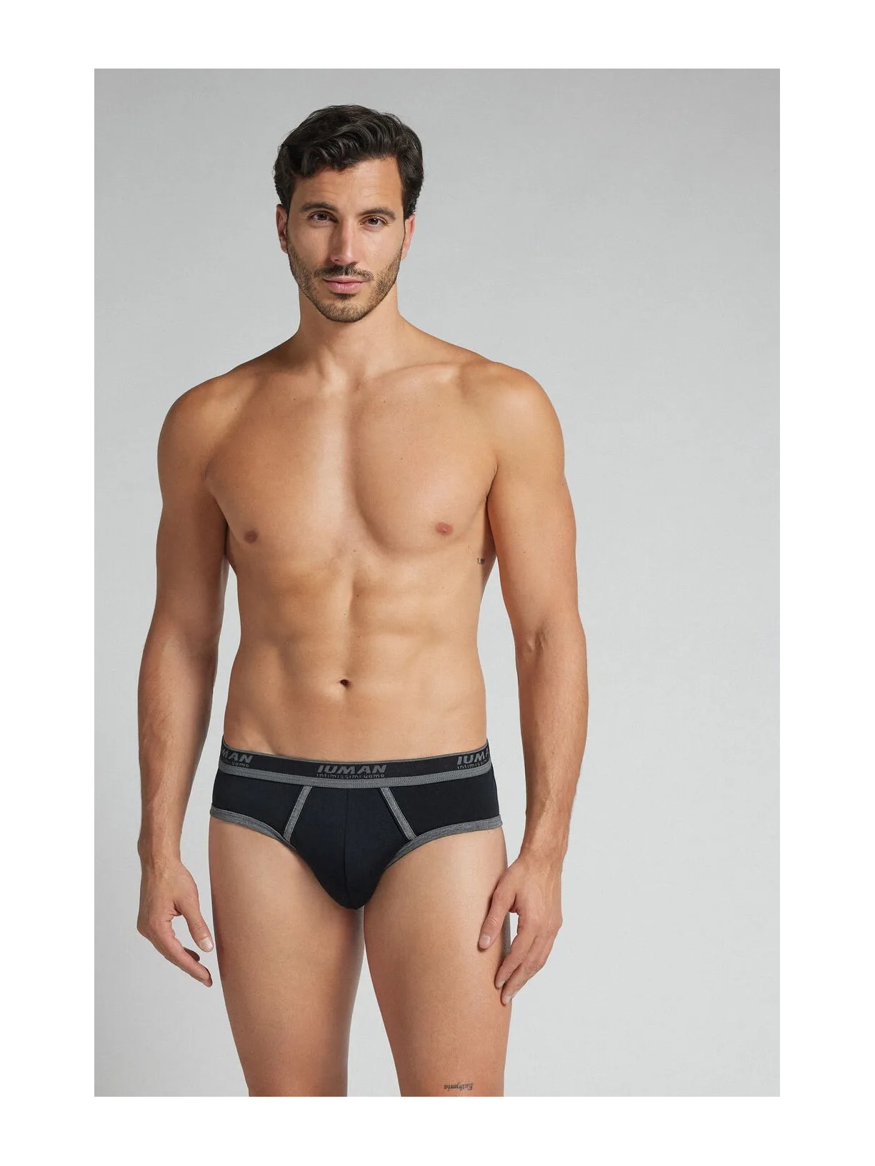Cueca Slip Com Logotipo Em Algodão Supima Preto Intimissimi