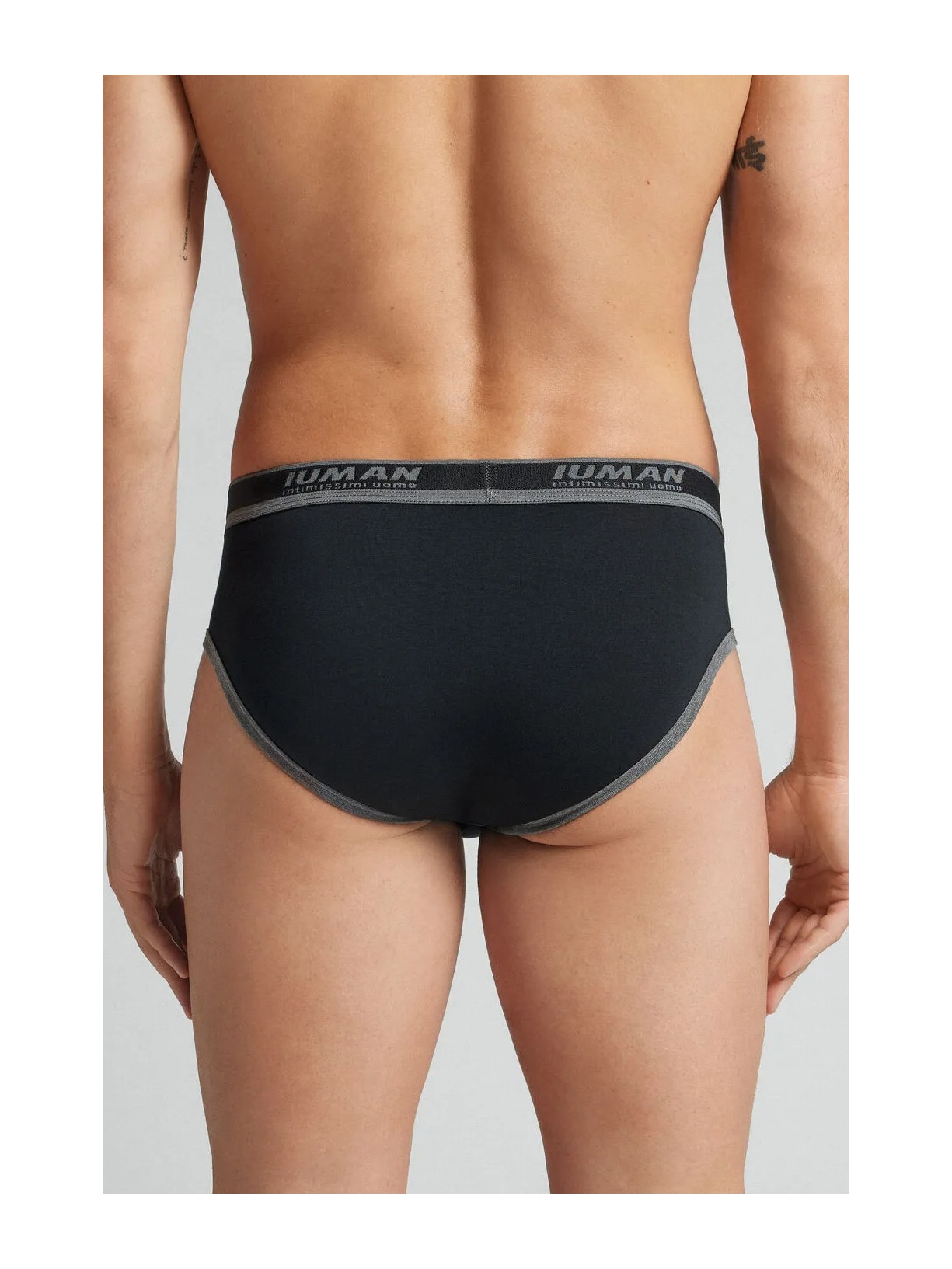 Cueca Slip Com Logotipo Em Algodão Supima Preto Intimissimi